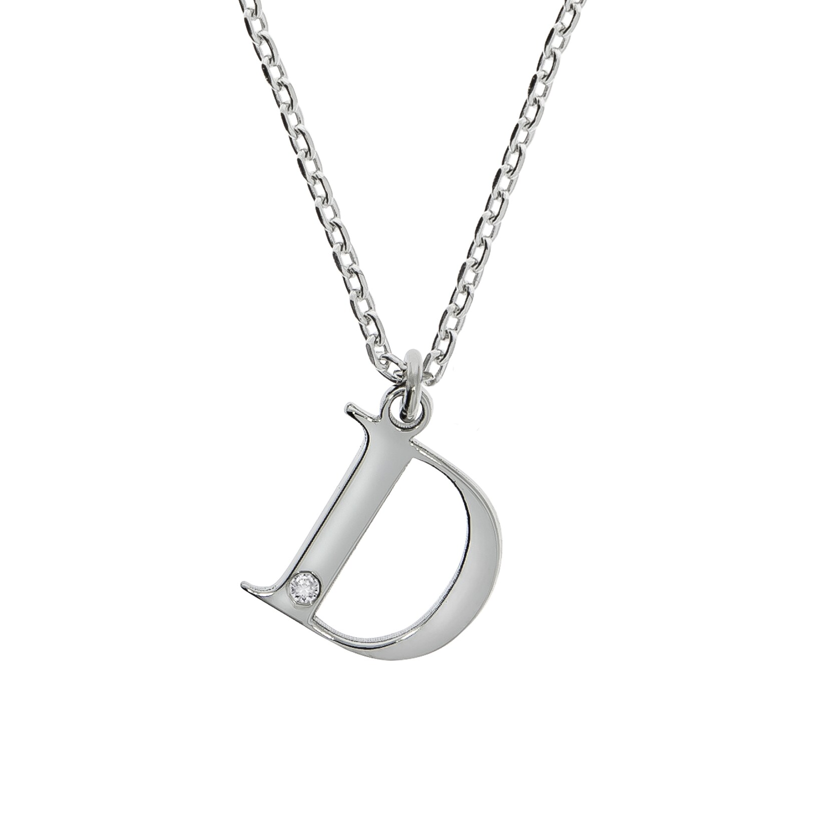 Diamonds by Ellen K. Halskette Silber 925 mit 1x Diamant 0,008ct. Buchstabe D | 04006046346061