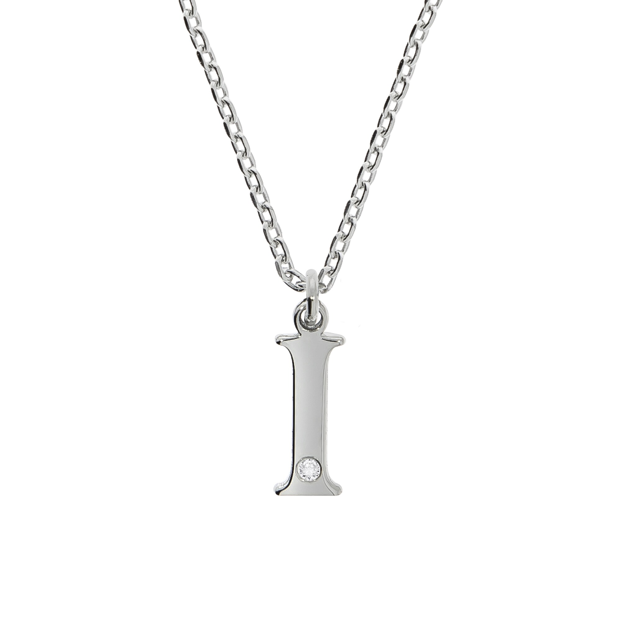 Diamonds by Ellen K. Halskette Silber 925 mit 1x Diamant 0,008ct. Buchstabe I - Bild 1