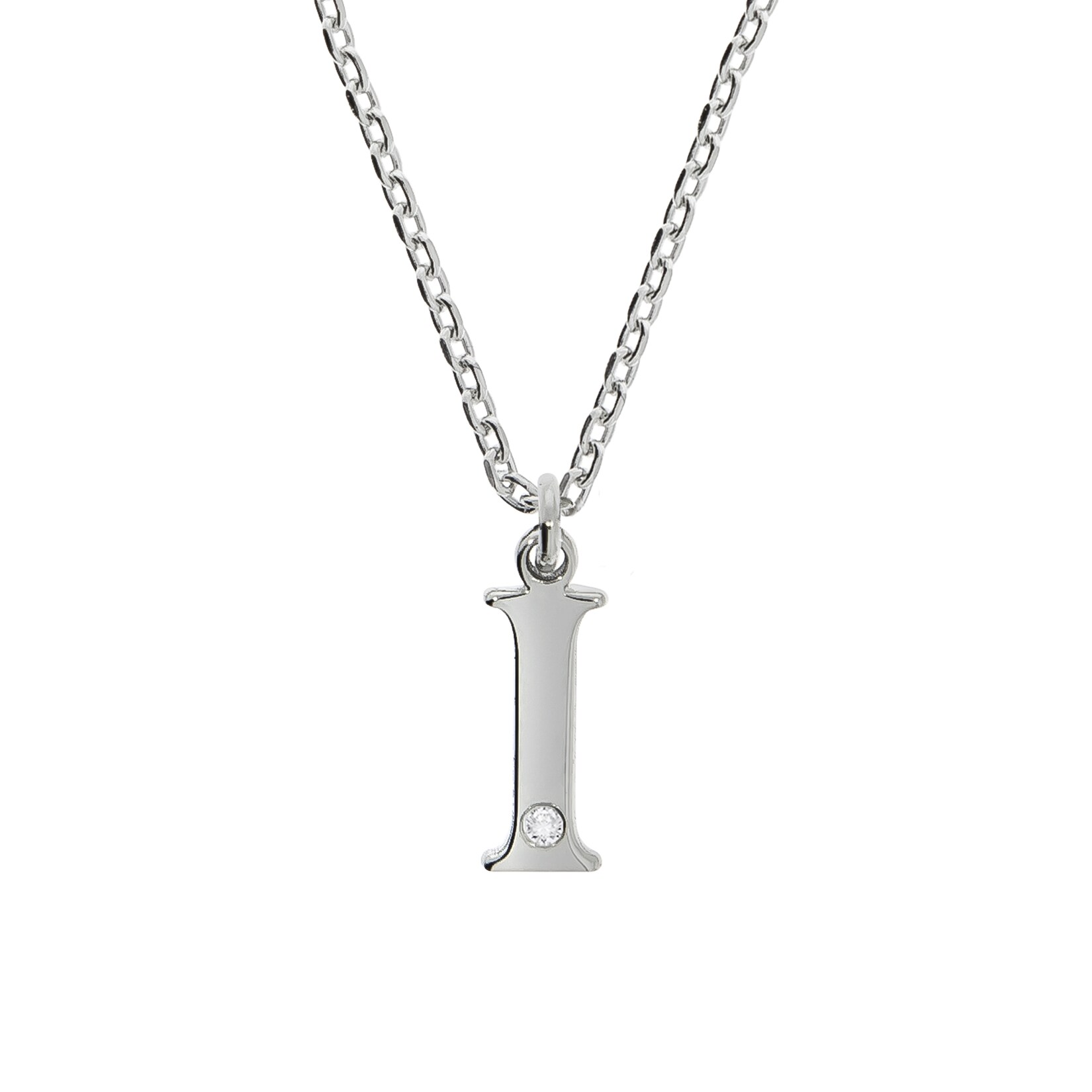 Diamonds by Ellen K. Halskette Silber 925 mit 1x Diamant 0,008ct. Buchstabe I | 04006046346115