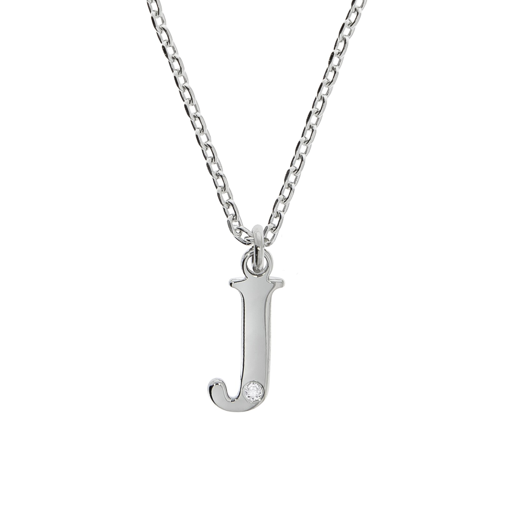Diamonds by Ellen K. Halskette Silber 925 mit 1x Diamant 0,008ct. Buchstabe J | 04006046346122