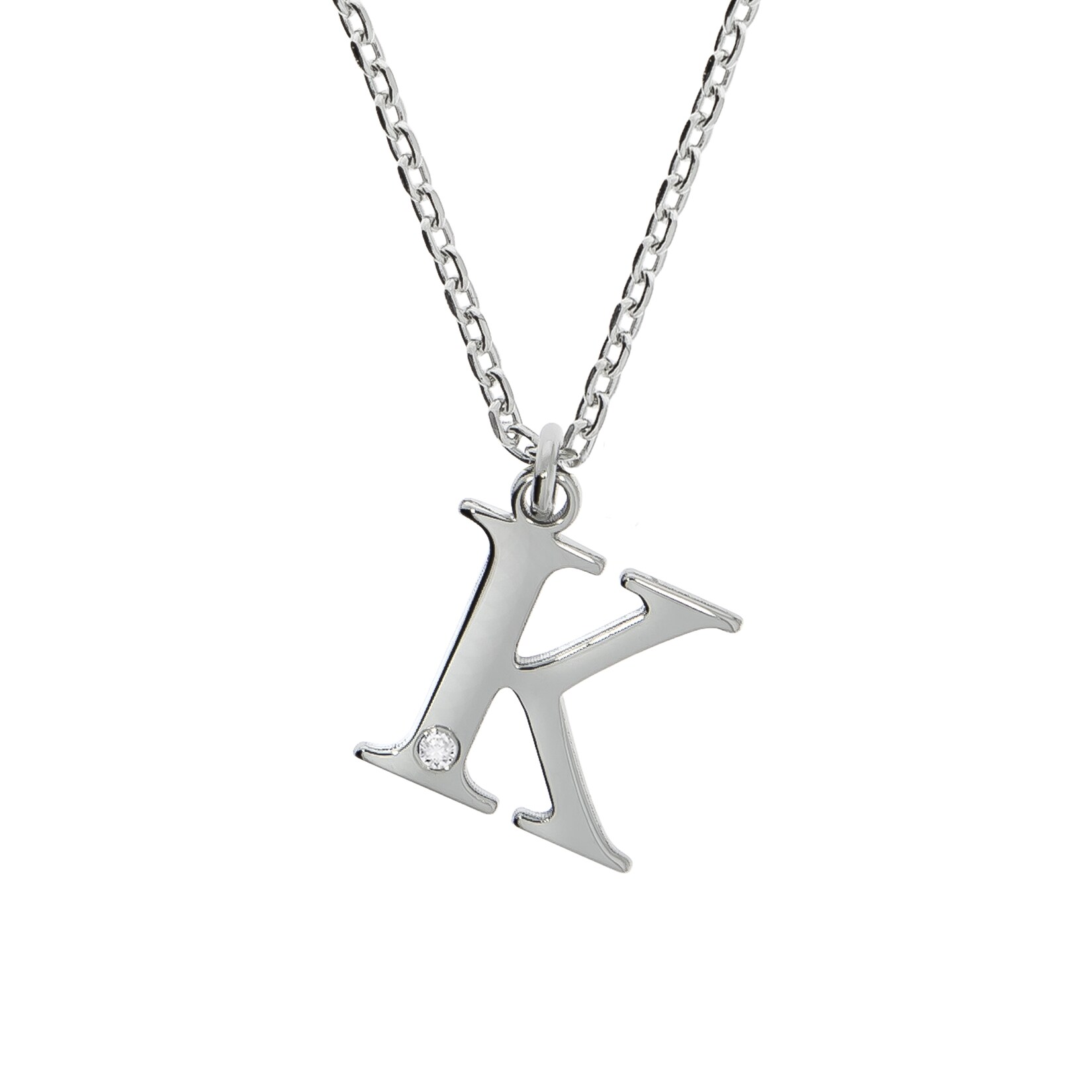 Diamonds by Ellen K. Halskette Silber 925 mit 1x Diamant 0,008ct. Buchstabe K | 04006046346139