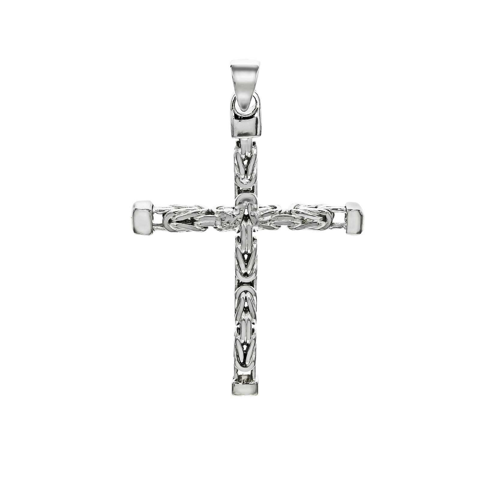 Zeeme Basic Anhänger Silber 925 Kreuz-Motiv Königskette poliert 62mm