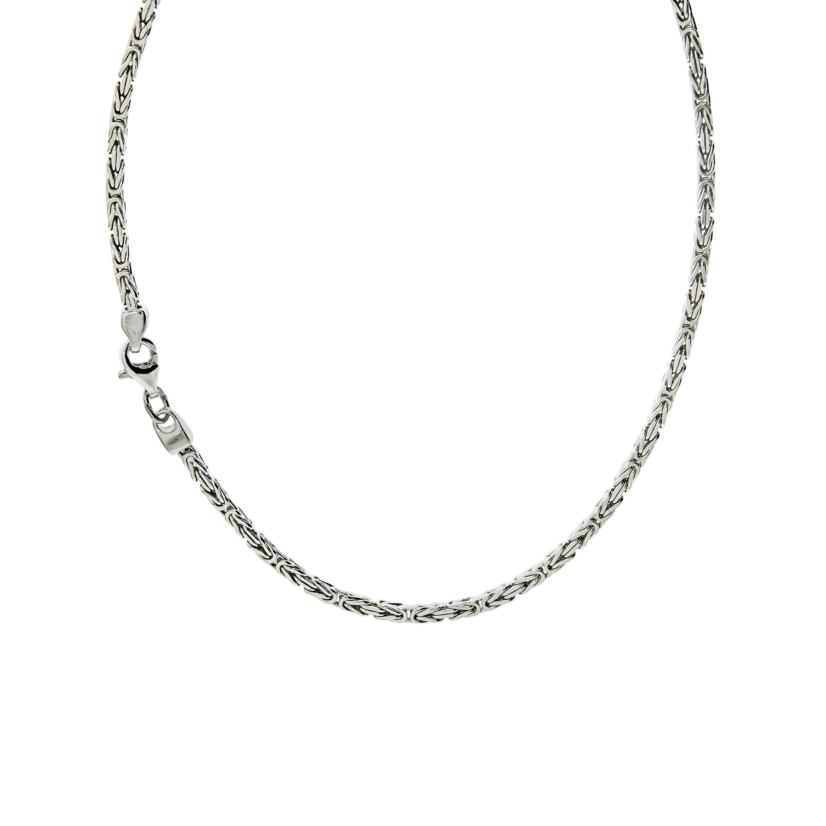 Zeeme Basic Halskette Silber 925 poliert Königskette 2,2mm breit
