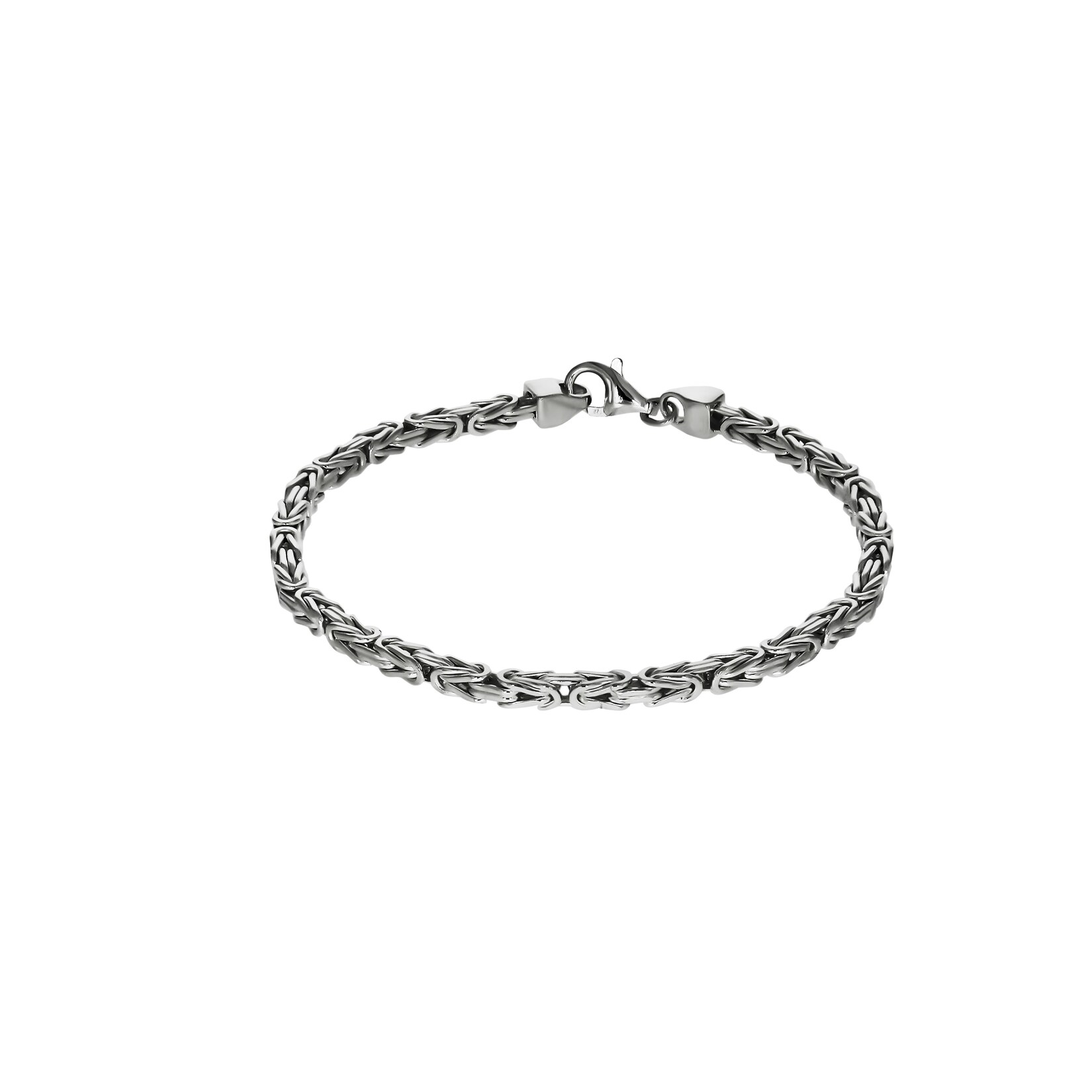 Zeeme Basic Armband Silber 925 poliert Königskette 3mm breit