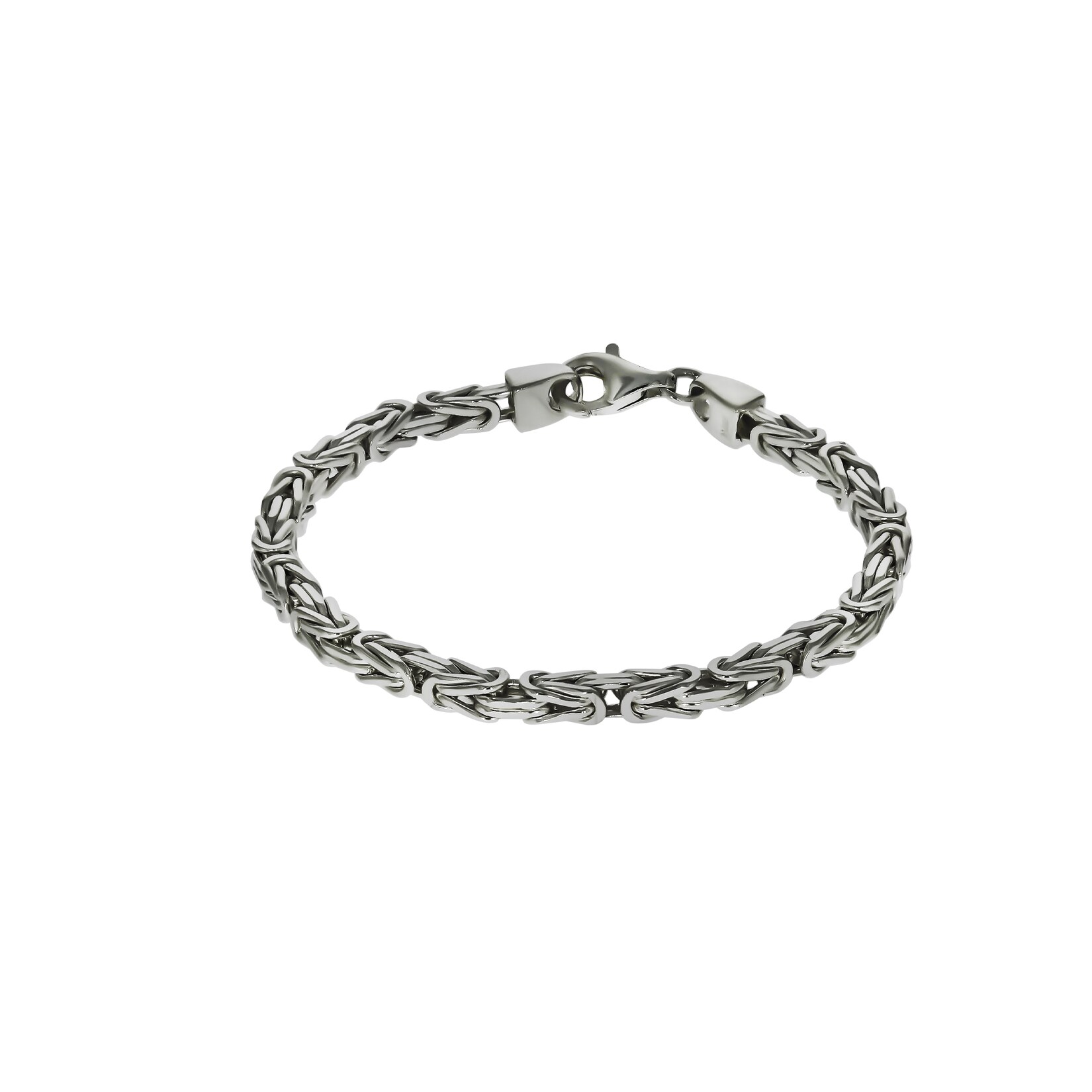 Zeeme Basic Armband Silber 925 poliert Königskette 4mm breit