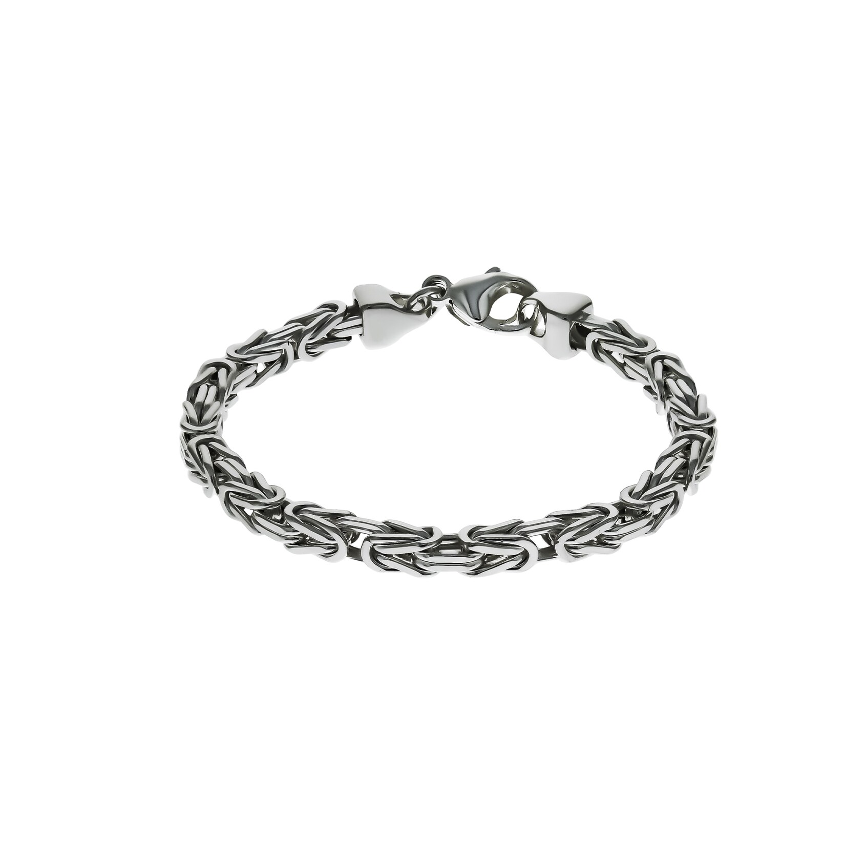 Zeeme Basic Armband Silber 925 poliert Königskette 5mm breit