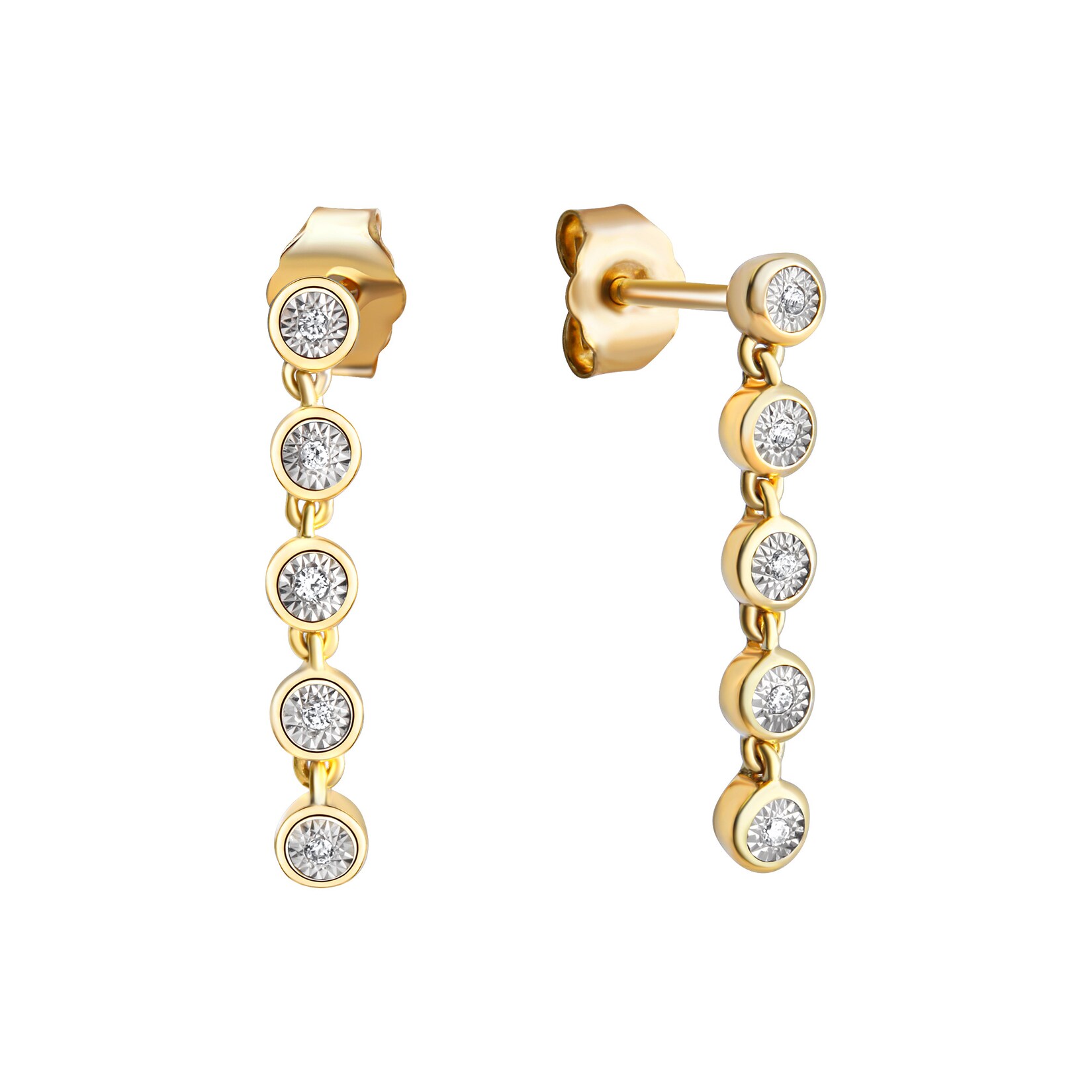 Diamonds by Ellen K. Ohrringe Gold 585 zweifarbig mit 10x Brillant zus. 0,05ct. | 04006046363860