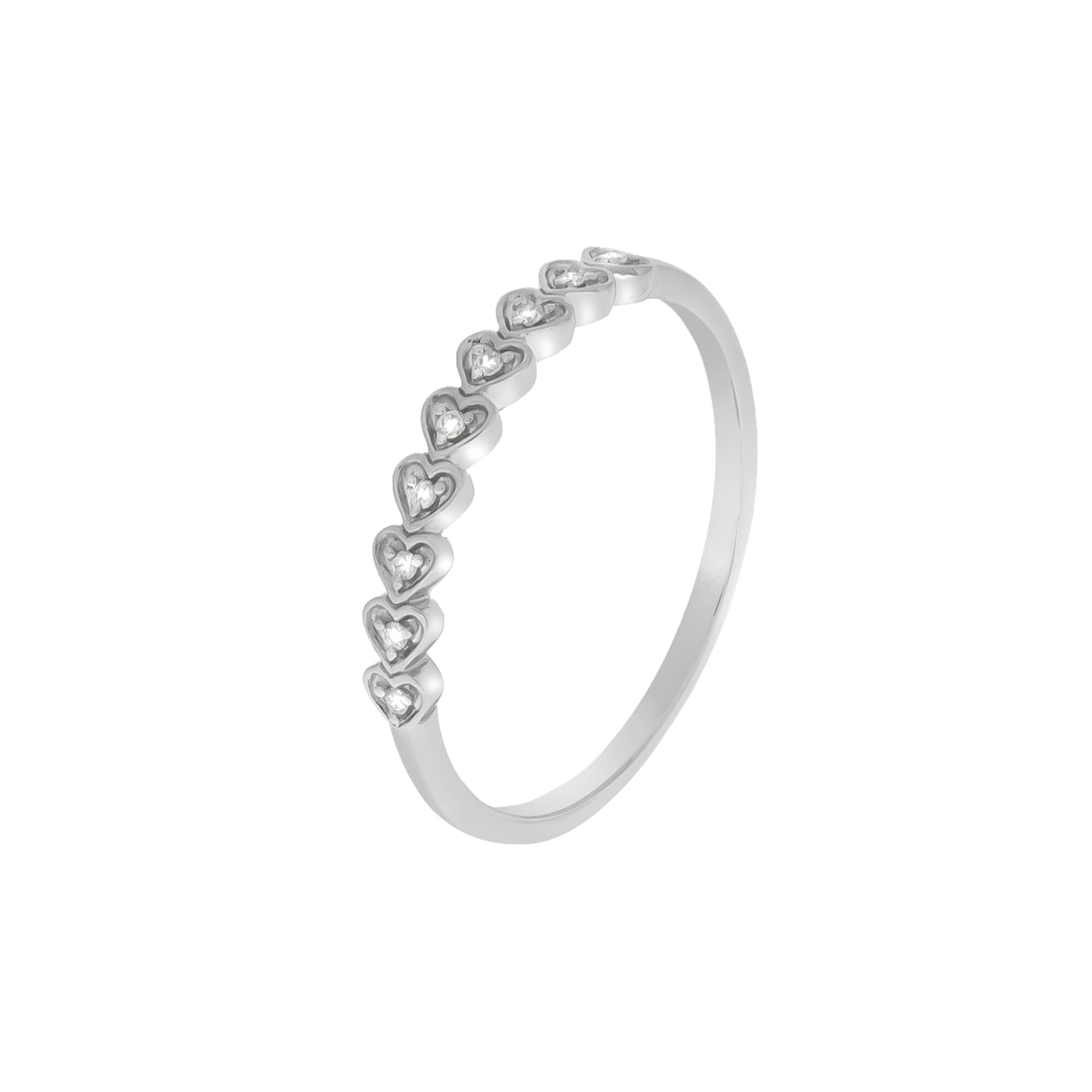 Diamonds by Ellen K. Ring 375/- Wei&szlig;gold Brillant 0,04ct. - Bild 1