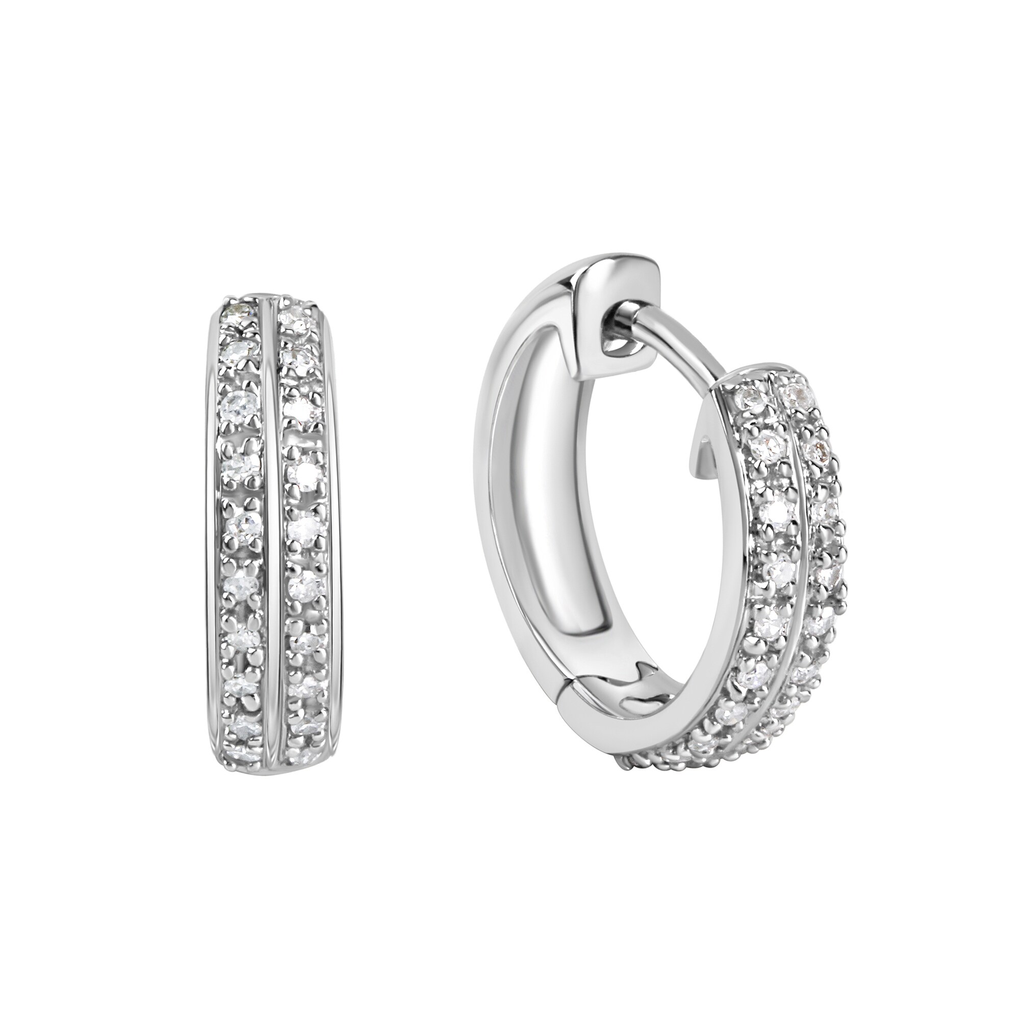 Diamonds by Ellen K. Ohrringe Gold 585 mit 40x Brillant zus. 0,10ct. - Bild 1