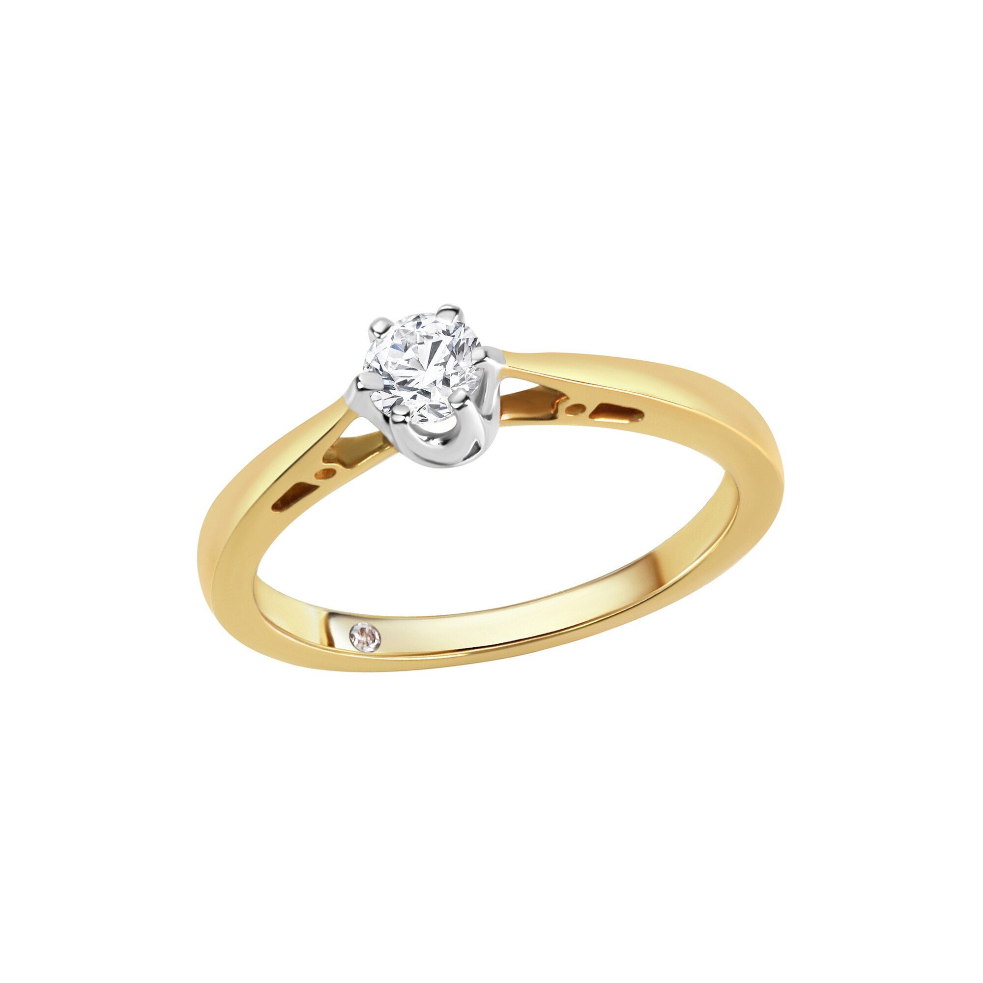 Diamonds by Ellen K. Ring Gold 585 zweifarbig mit Diamant 0,25ct. - Bild 1