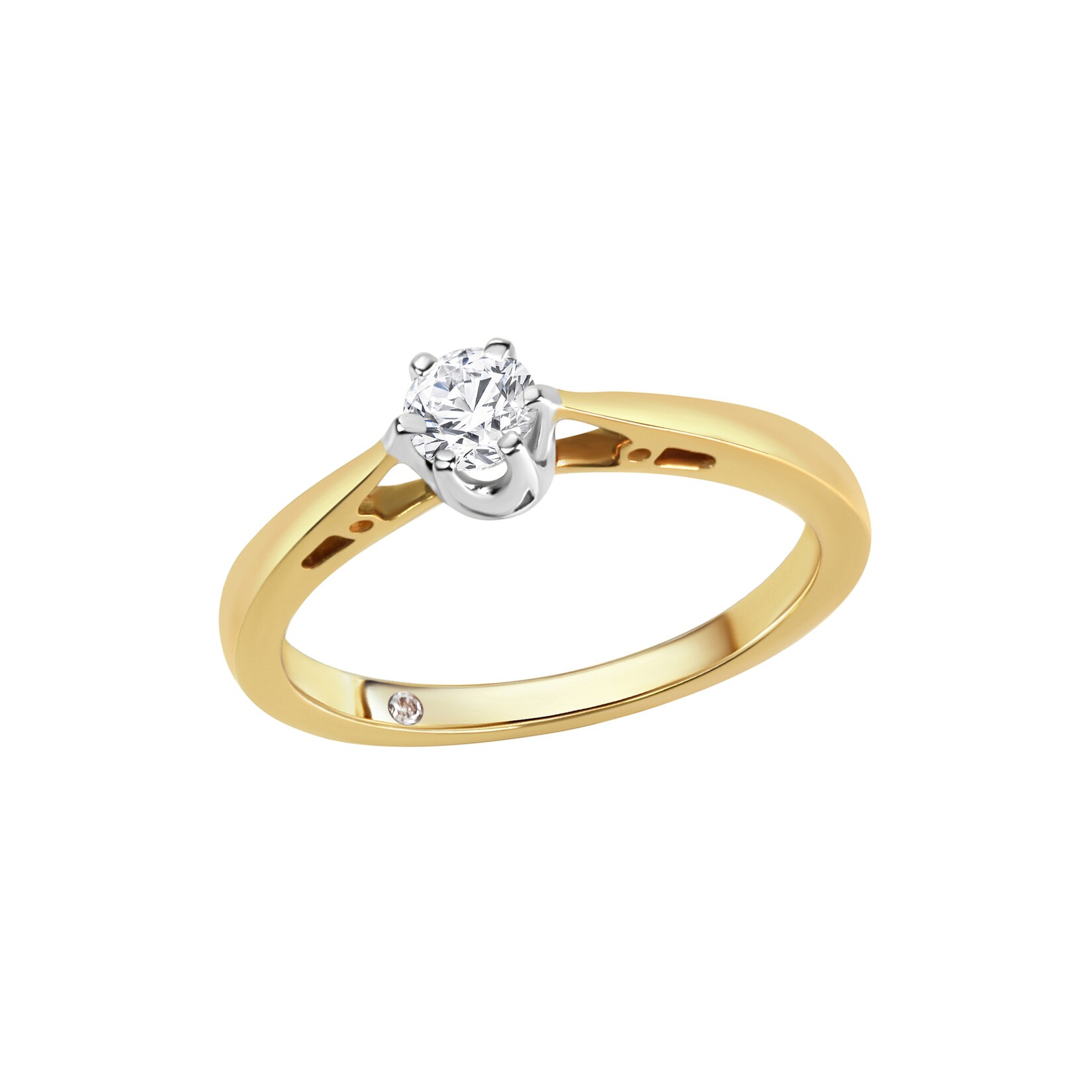 Diamonds by Ellen K. Ring Gold 585 zweifarbig mit Diamant 0,25ct.