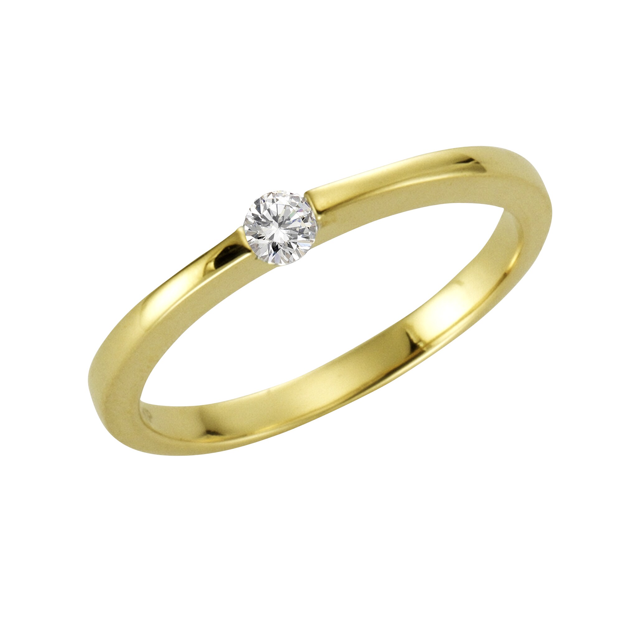 Diamonds by Ellen K. Ring 375 Gold Brillant 0,10ct. - Bild 1