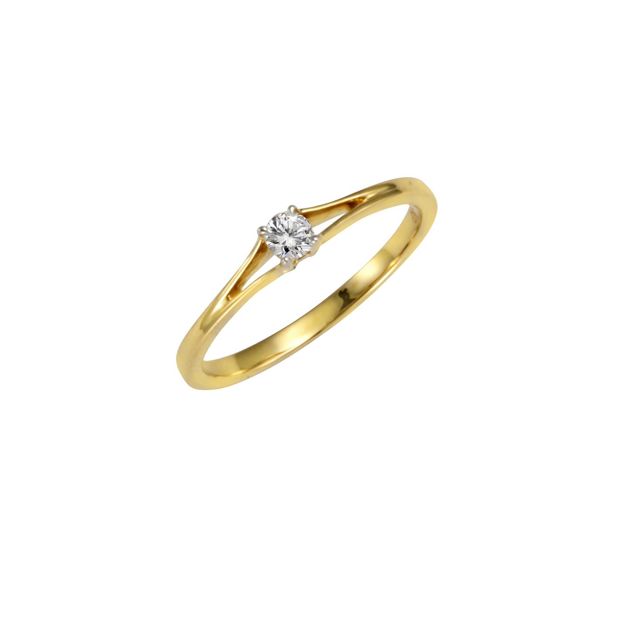 Diamonds by Ellen K. Ring Gold 585 zweifarbig mit Brillant 0,10ct. - Bild 1