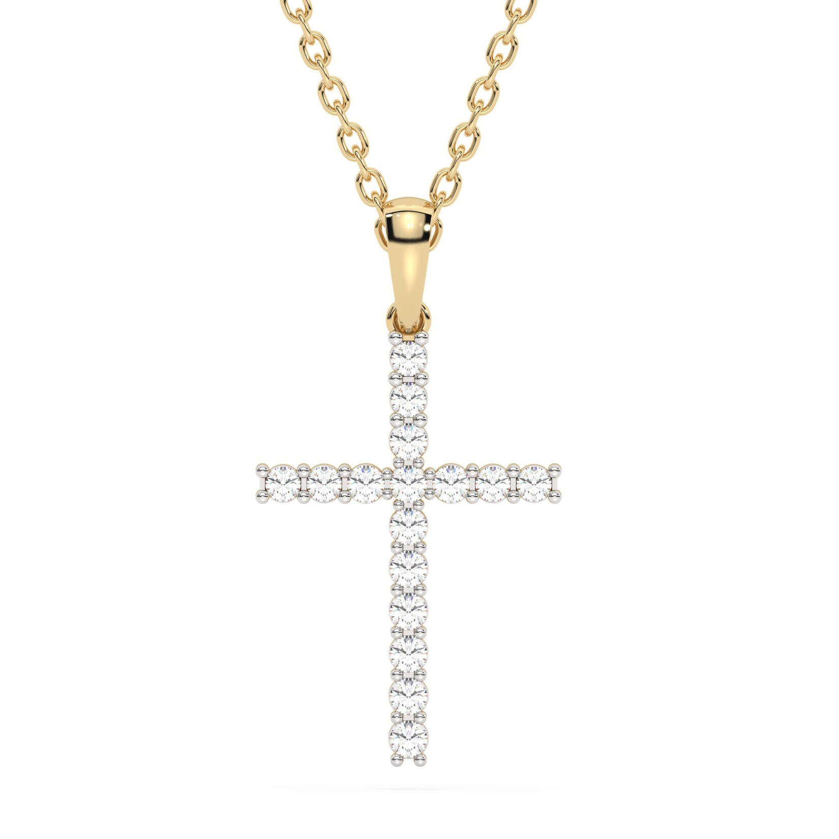 Diam Addict Halskette 585 Gelbgold mit 16 im Labor gezüchteten Diamanten | 04006046416320