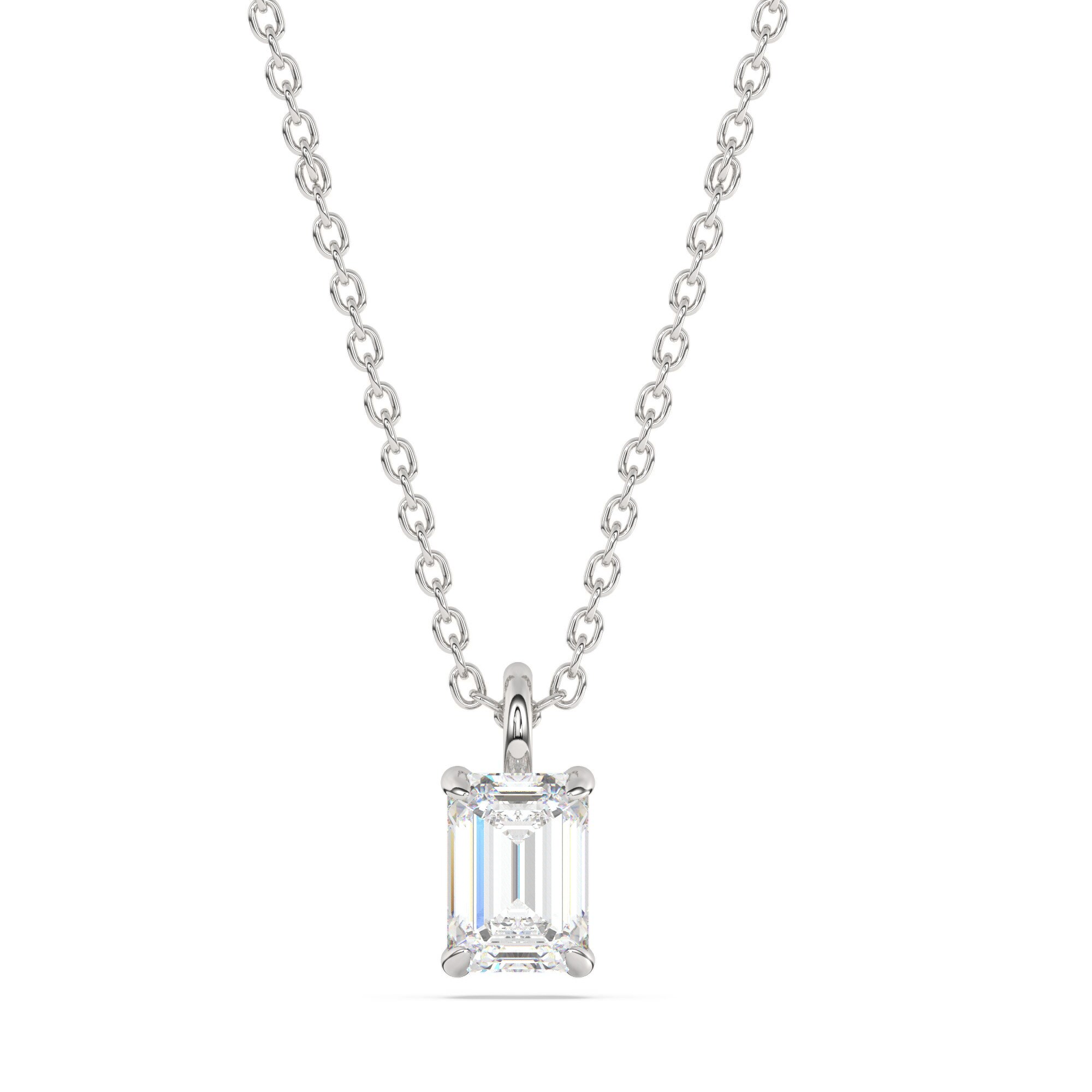 Diam Addict Halskette 585 Wei&szlig;gold im Labor gez&uuml;chteten Diamanten - Bild 1