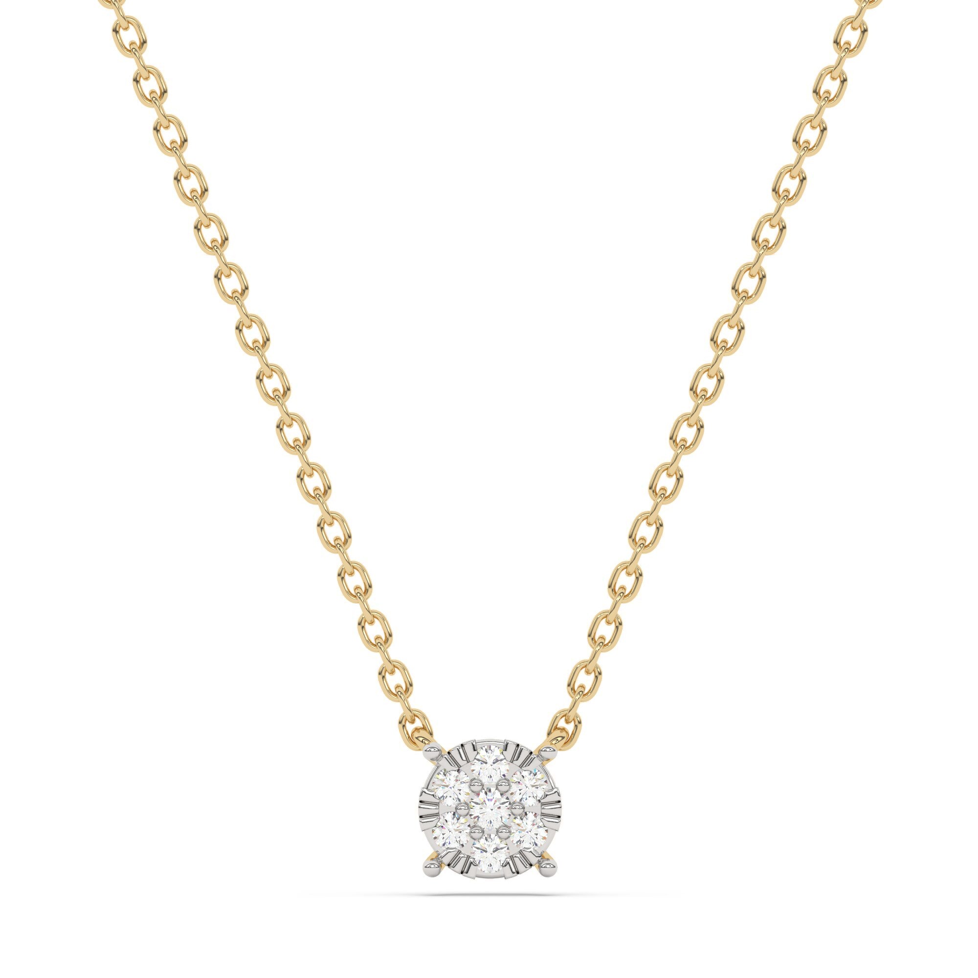 Diam Addict Halskette 585 Gelbgold mit im Labor gez&uuml;chtetem Diamanten - Bild 1