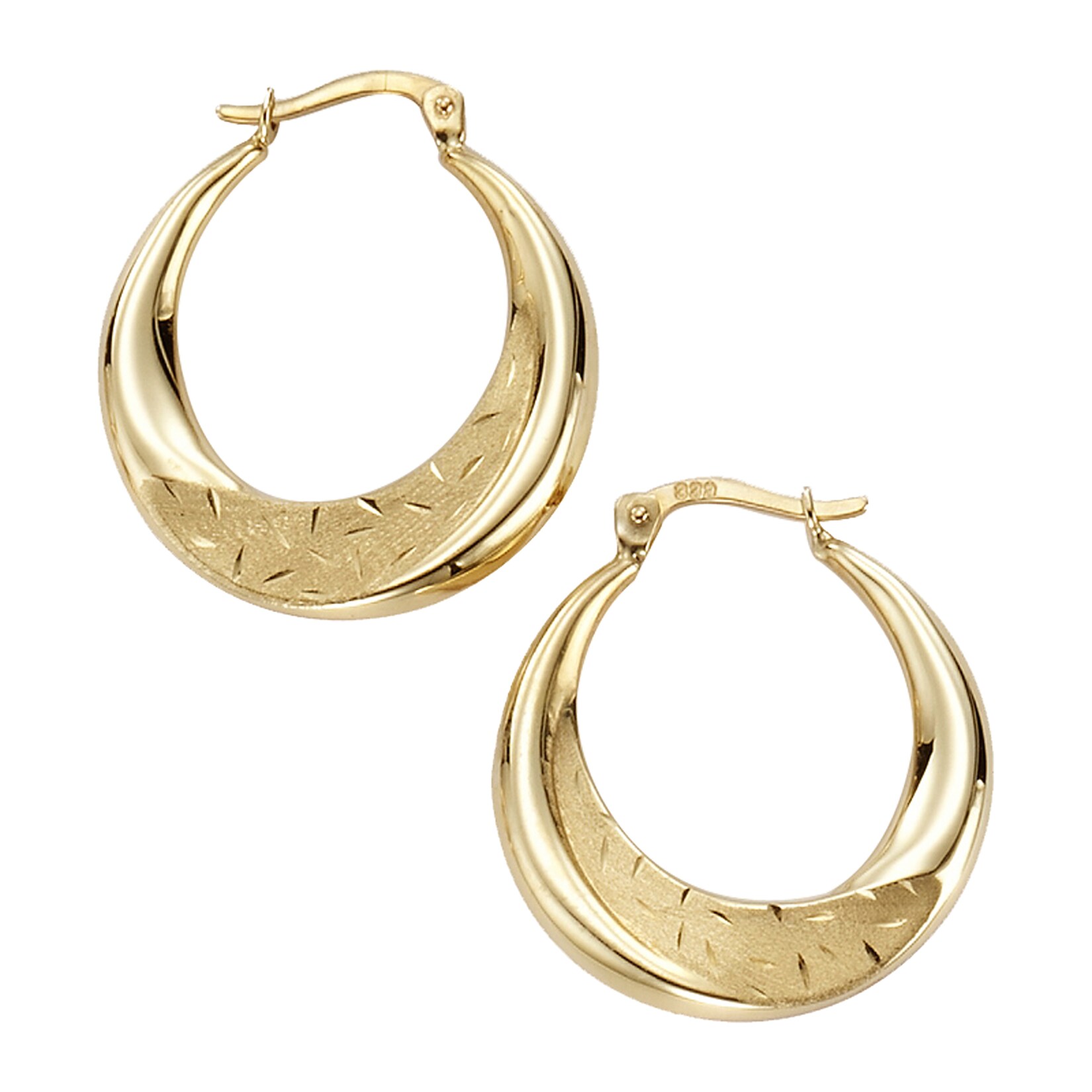 Fascination by Ellen K. Ohrringe Gold 333 glanz matt mit einem Durchmesser von 25mm | 04006046088374