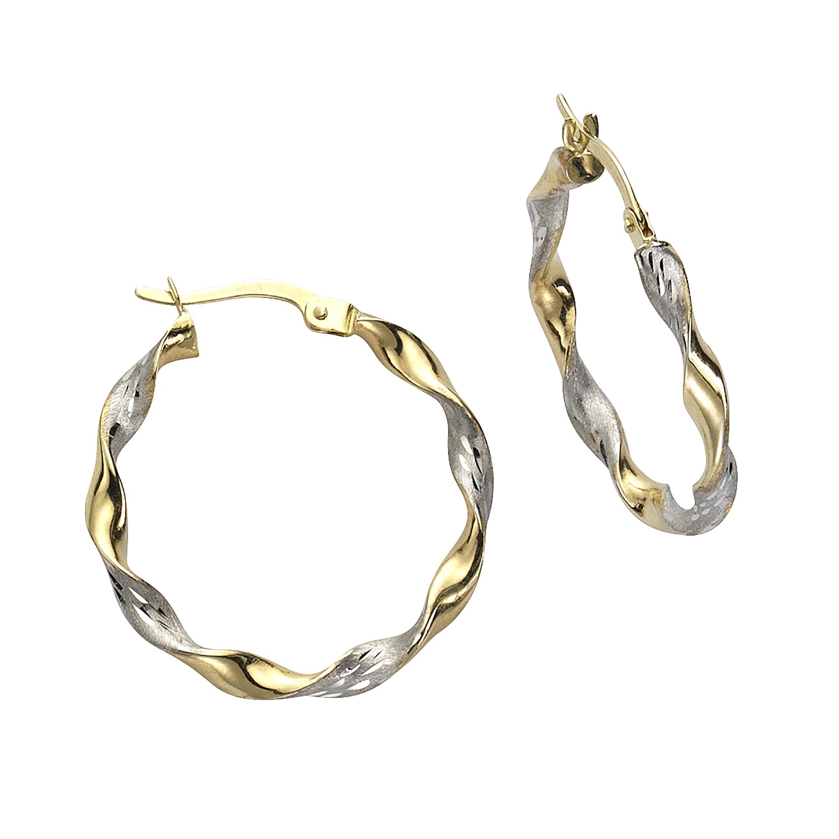 Fascination by Ellen K. Ohrringe Gold 333 zweifarbig glanz matt | 04006046194174