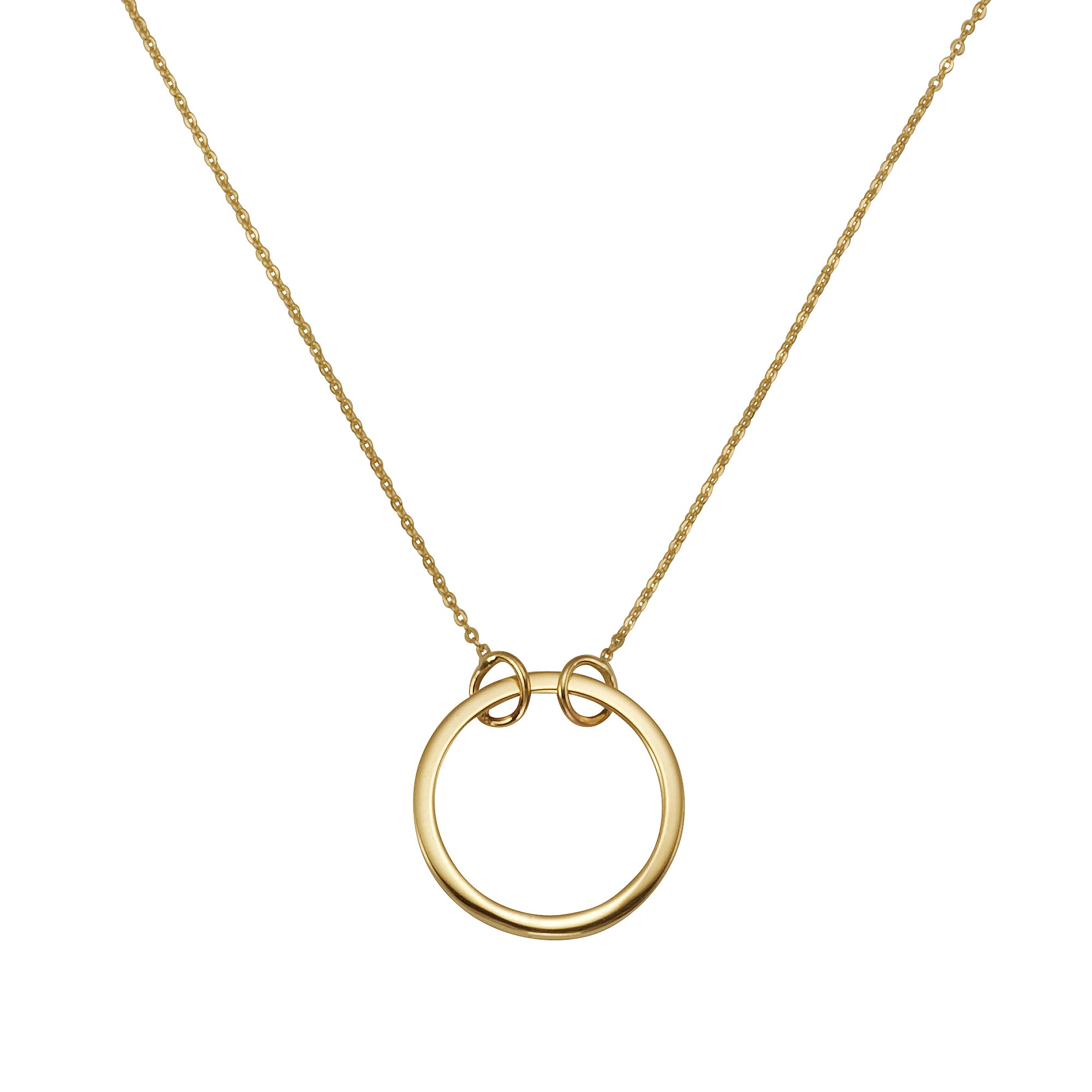 Fascination by Ellen K. Halskette Gold 375 45/42cm lang Kreis Motiv - Bild 1