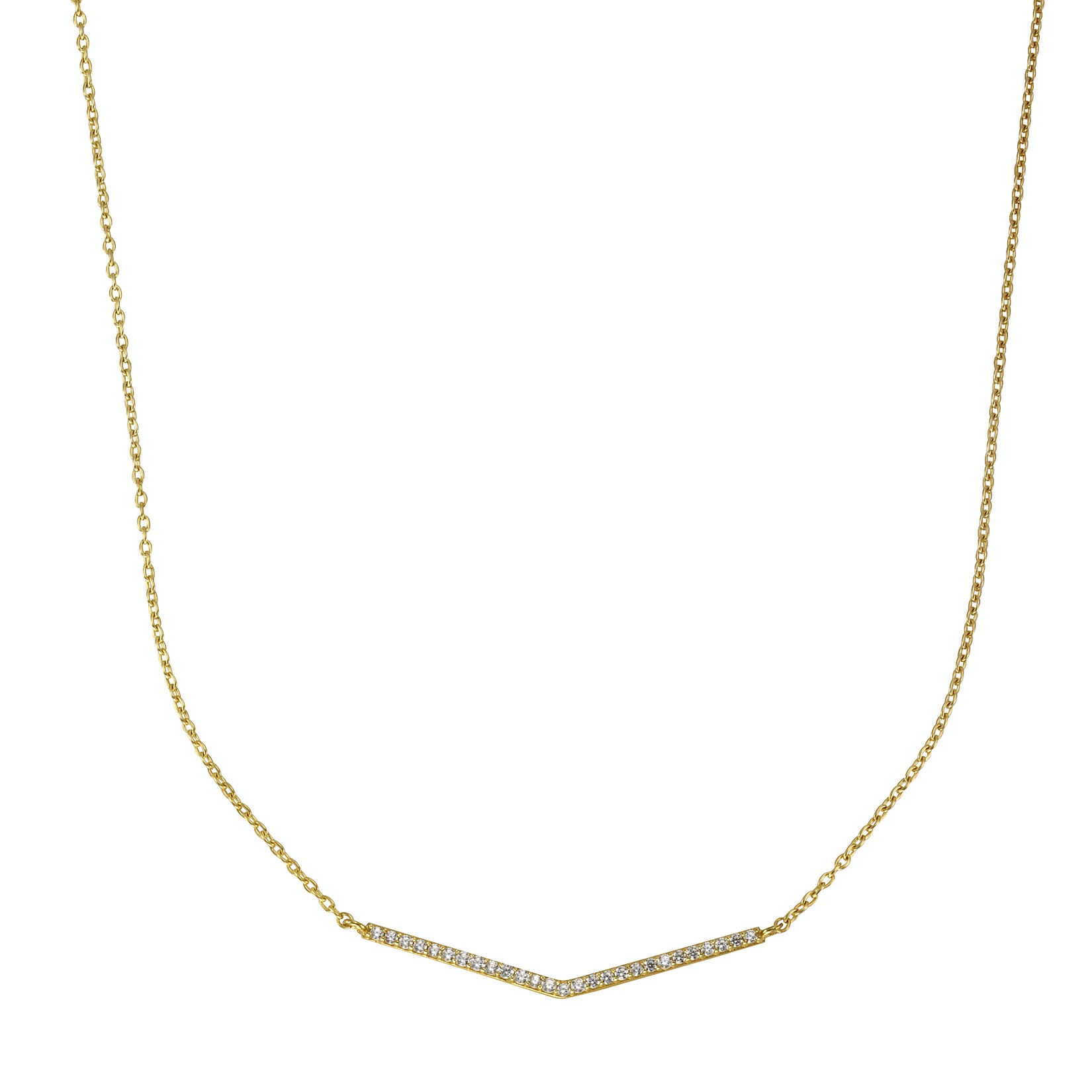 Celesta Gold Collier 375/- Gelbgold Zirkonia | 04006046298490