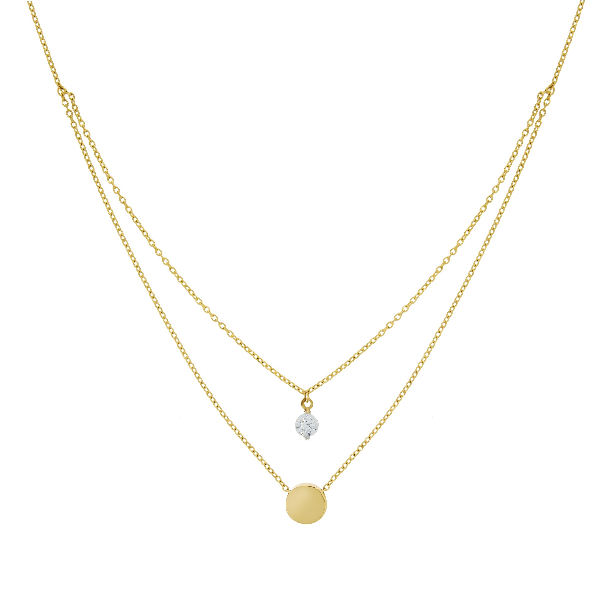 Fascination by Ellen K. Halskette Gold 375 zweifarbig Zirkonia - Bild 1