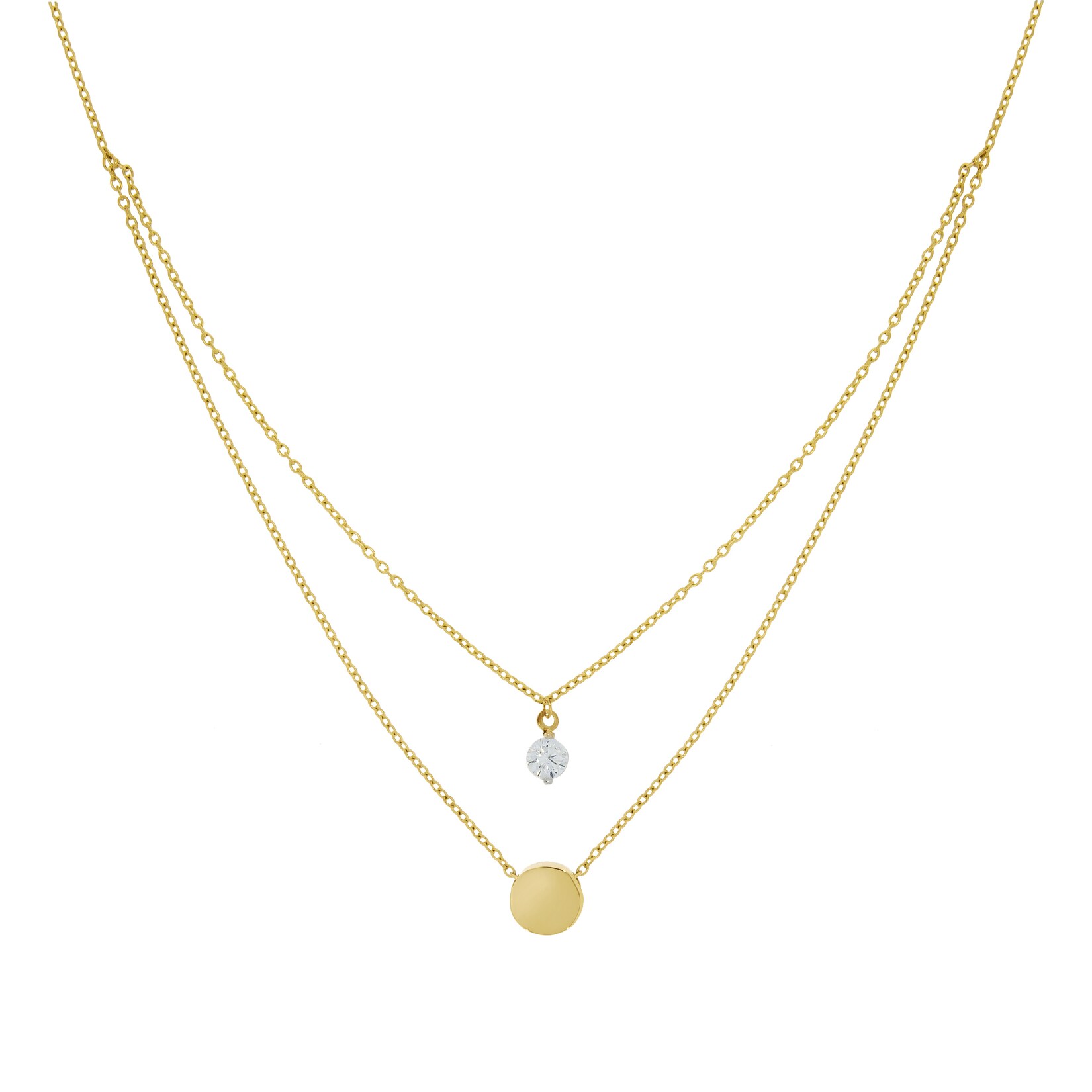 Fascination by Ellen K. Halskette Gold 375 zweifarbig Zirkonia | 04006046345859