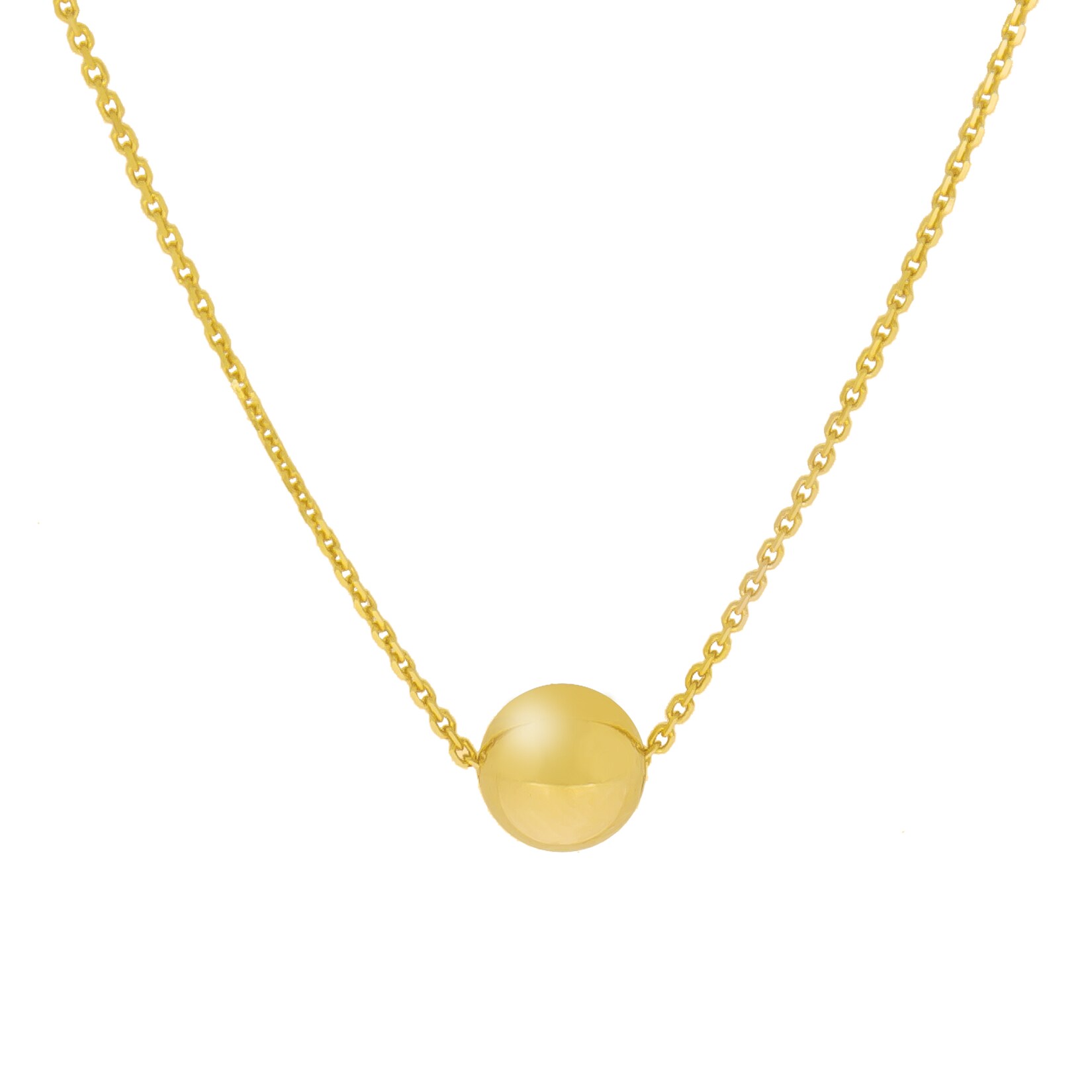 Fascination by Ellen K. Halskette Gold 375 mit Kugelanhänger 45/42cm lang | 04006046345873