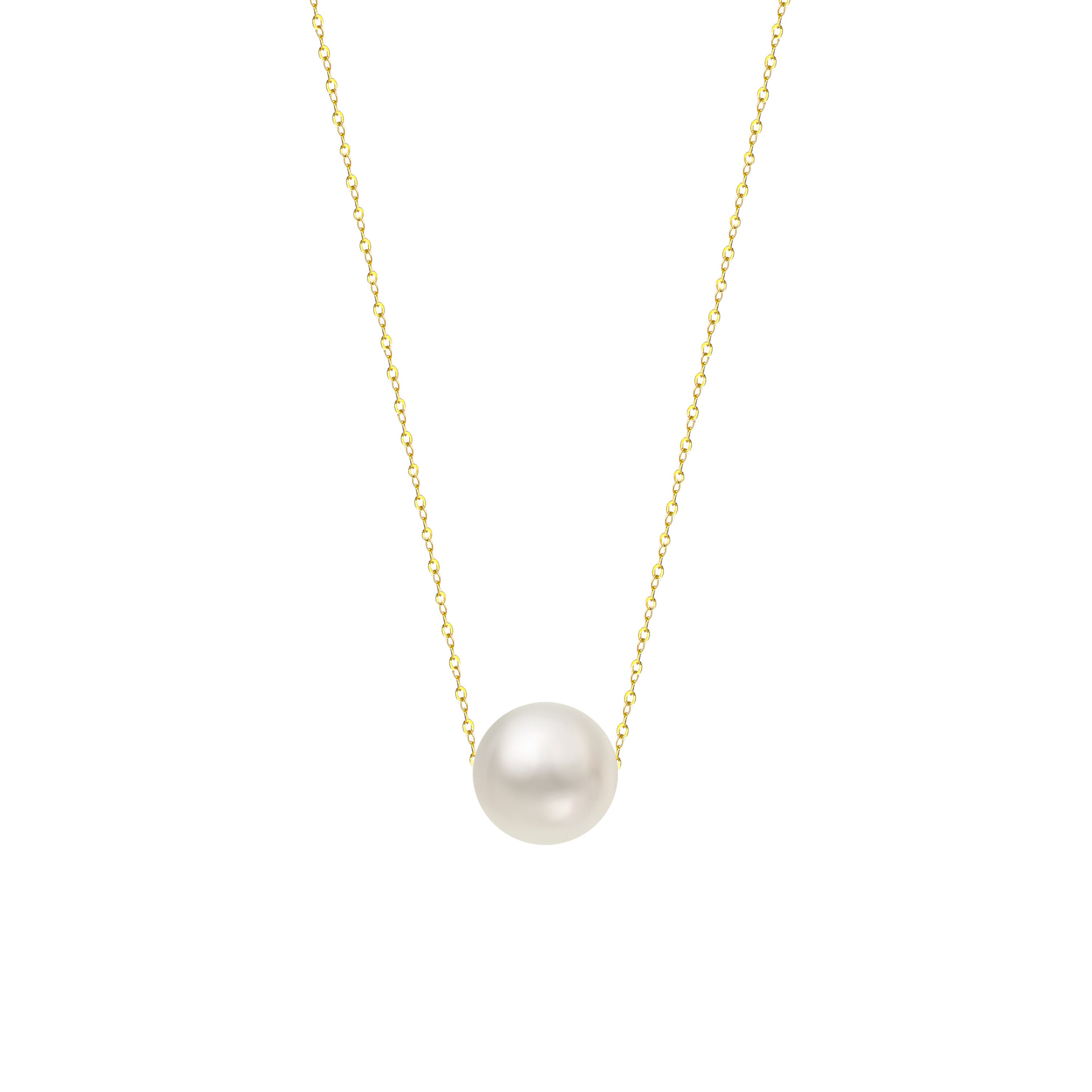 Fascination by Ellen K. Halskette Gold 375 Perle wei&szlig; 6-7mm - Bild 1