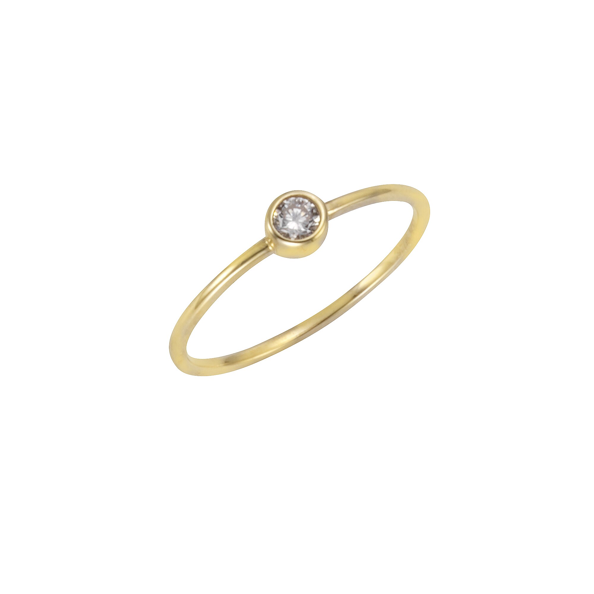 Celesta Gold Ring 375/- Gelbgold Zirkonia wei&szlig; - Bild 1