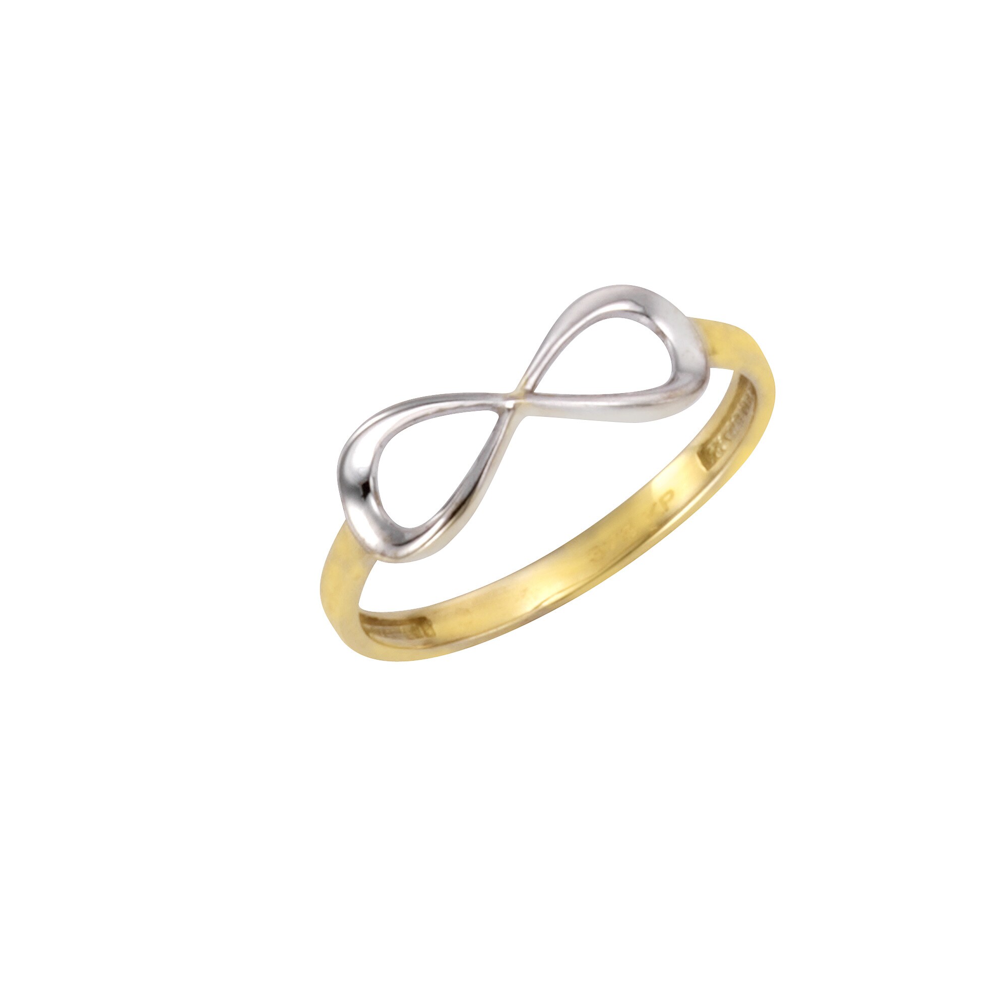 Celesta Gold, F Ring Gold 375 zweifarbig mit Unendlichkeits-Motiv - Bild 1