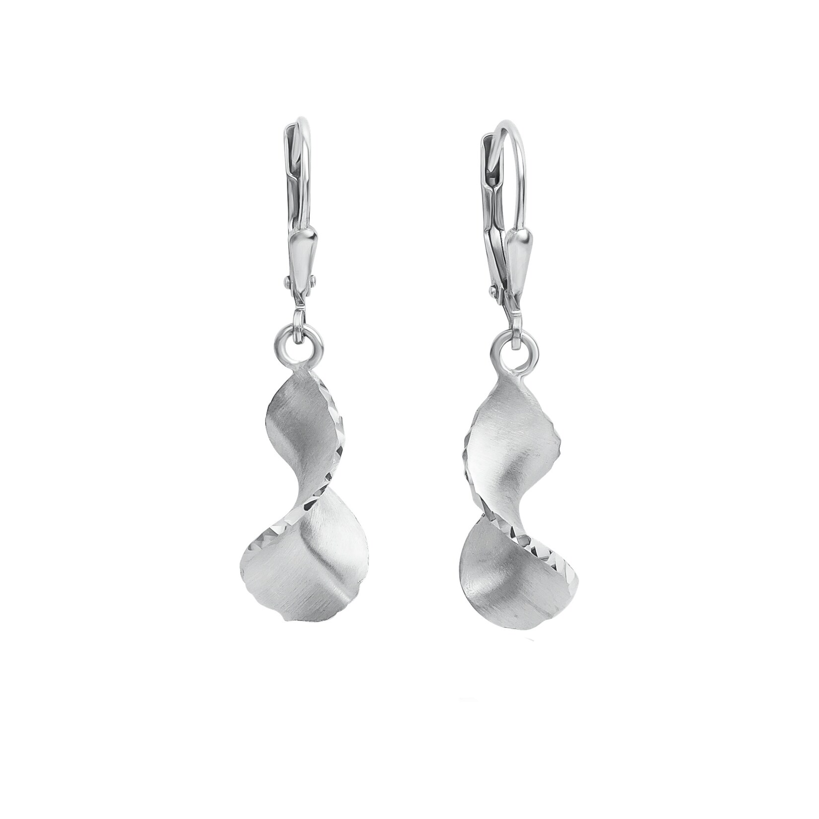Celesta Silber Ohrhänger 925 Silber mattiert und diamantiert | 04006046339438