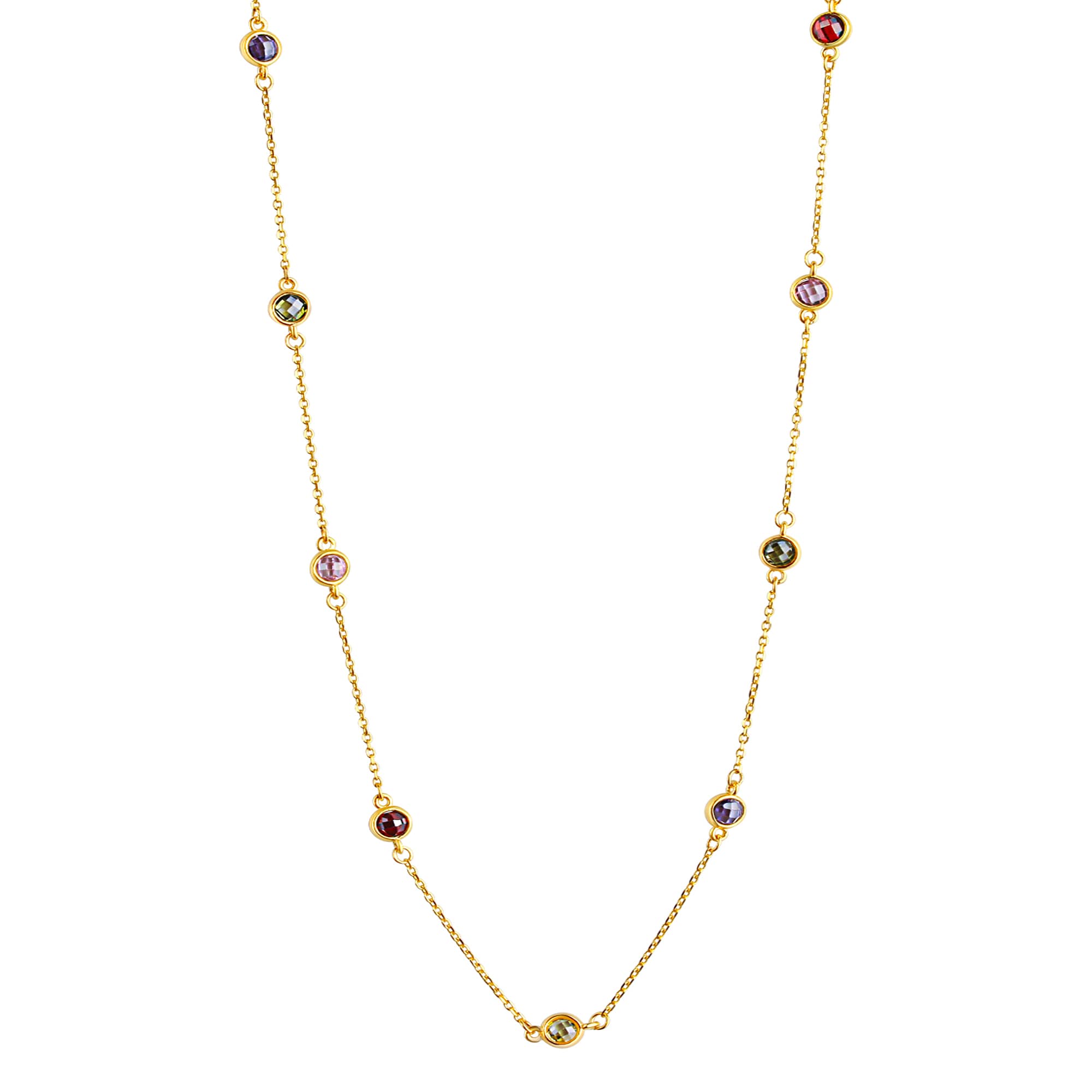 Celesta Gold Halskette 375 Gelbgold mit Zirkonia bunt - Bild 1