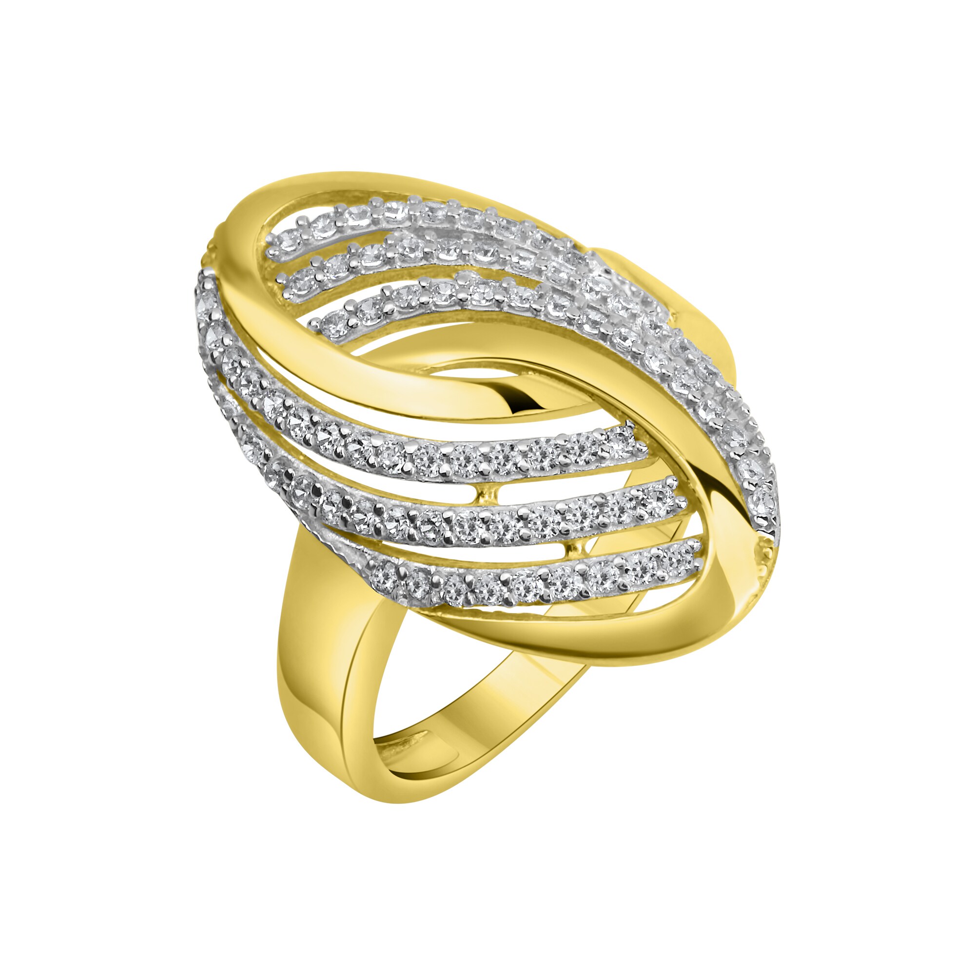 Fascination by Ellen K. Ring 585/- Gelbgold bicolor Zirkonia - Bild 1