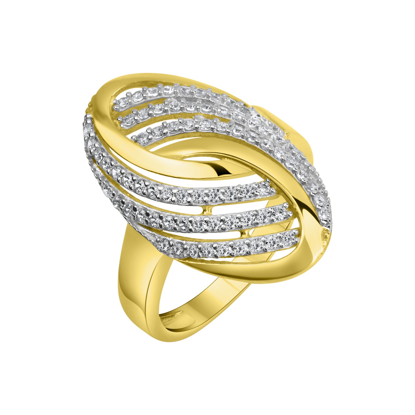 Fascination by Ellen K. Ring 585/- Gelbgold bicolor Zirkonia