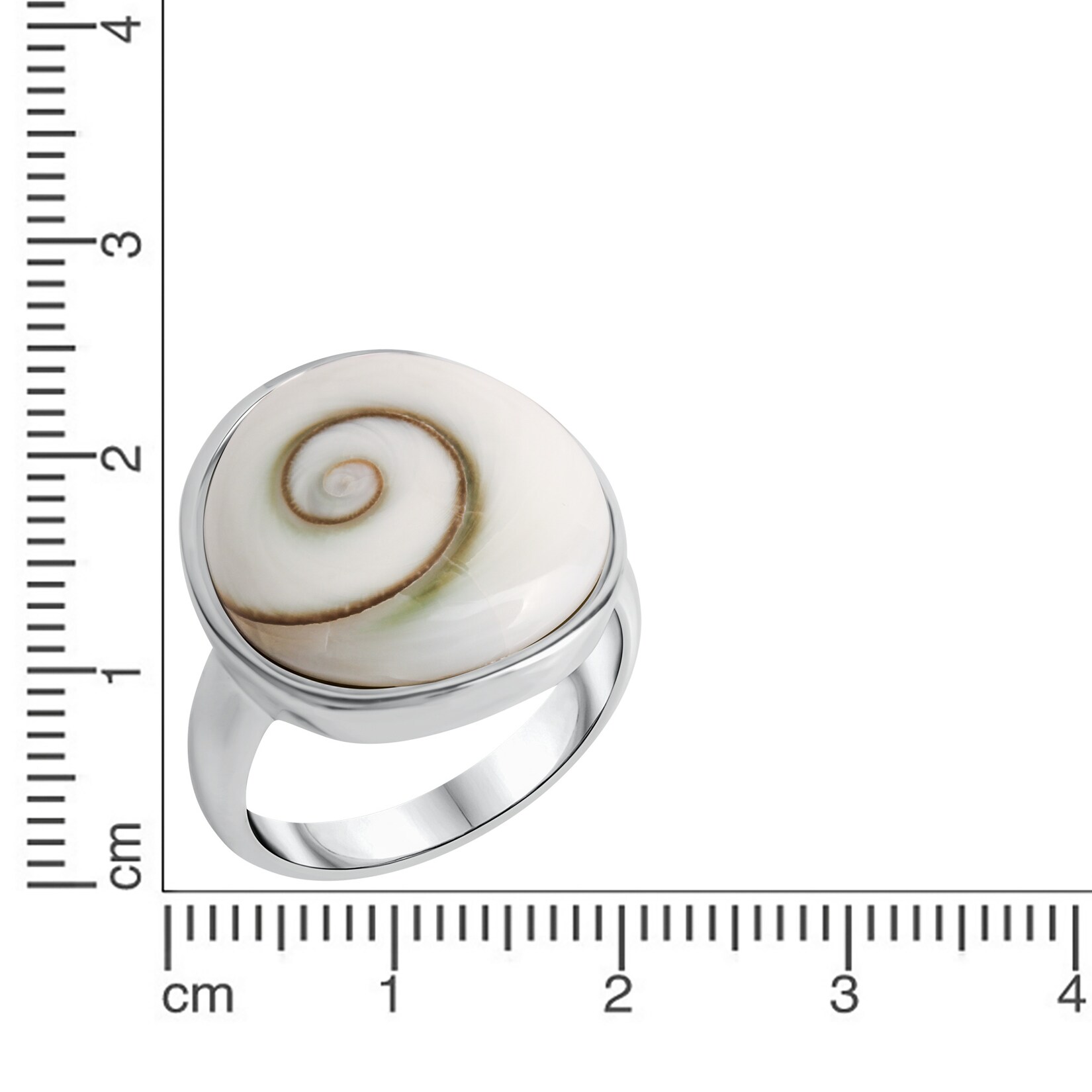 Zeeme Pearls Ring 925/- Sterling Silber Muschel weiß