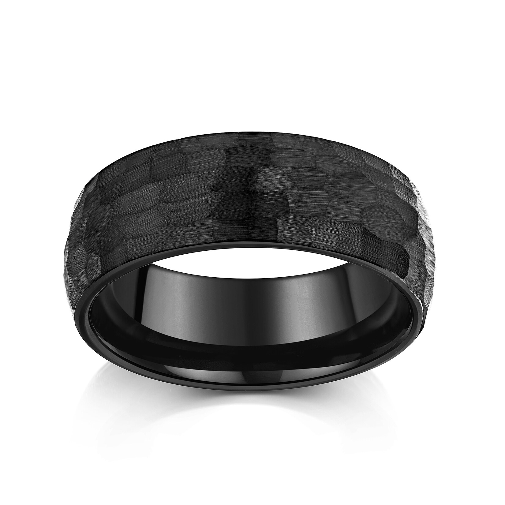 Zeeme Stainless Steel Ring Wolfram schwarz