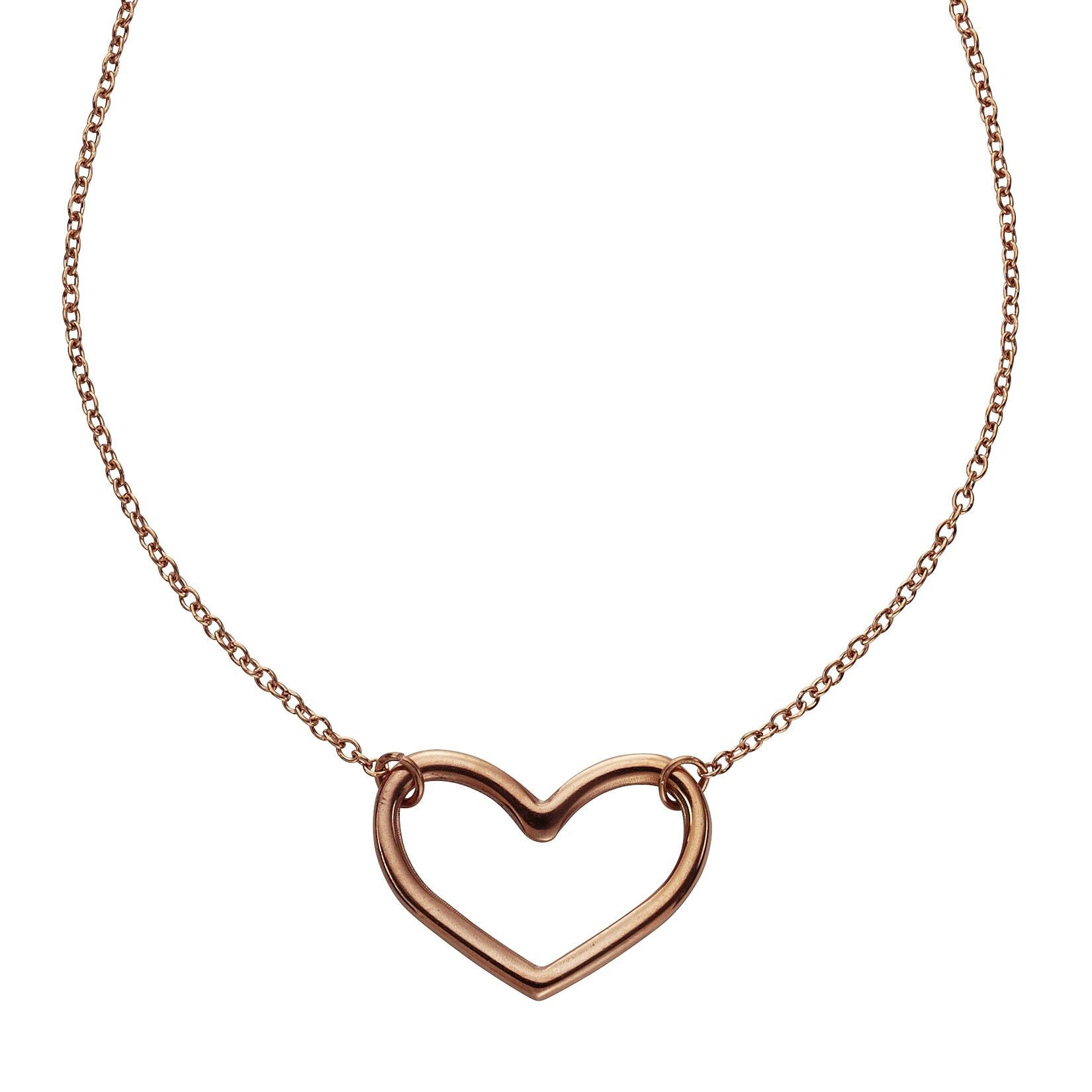 Zeeme Stainless Steel Collier Edelstahl rosé vergoldet Herz | 04006046255721