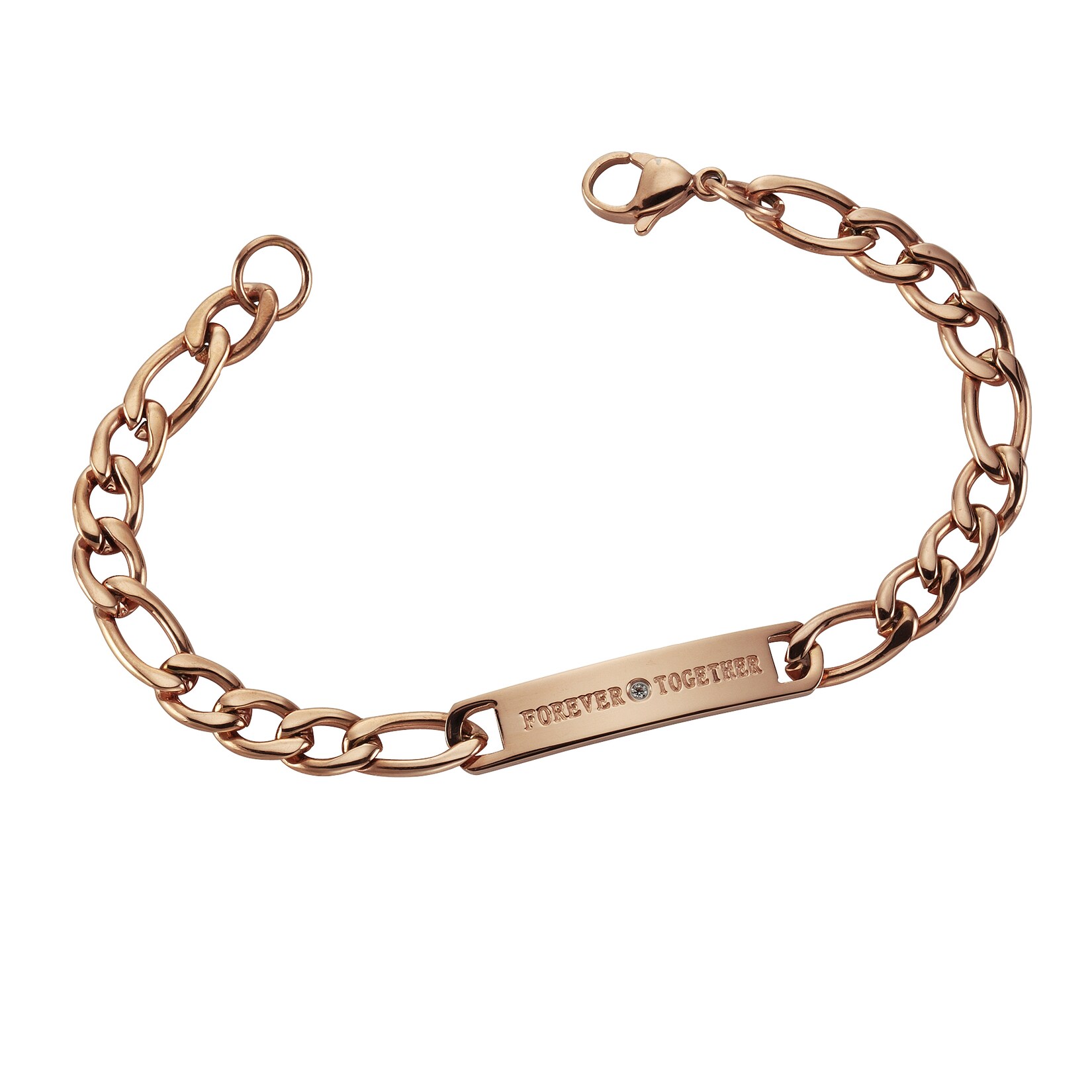 Zeeme Stainless Steel Armband Edelstahl Armband 17,5cm rosé | 04006046255691