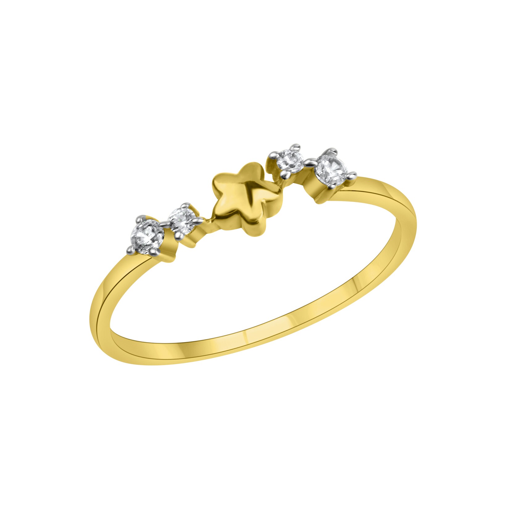 Fascination by Ellen K. Ring 375/- Gelbgold bicolor Zirkonia