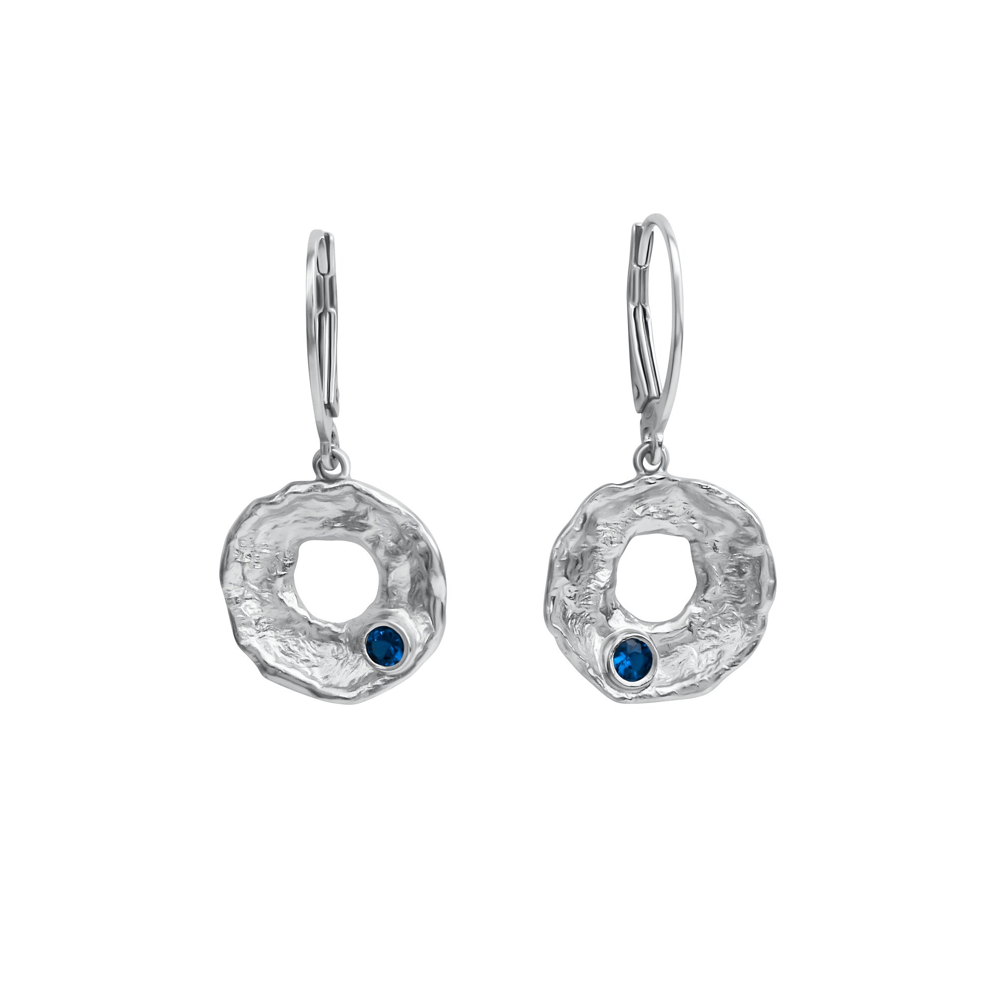 Celesta Silber Ohrh&auml;nger 925 Silber rhodiniert mit synth. Spinell - Bild 1