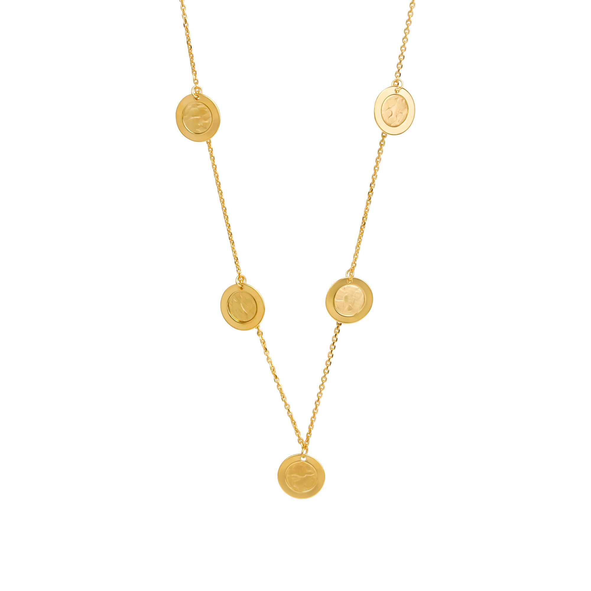 Celesta Silber Halskette 925 Silber vergoldet Coin - Bild 1