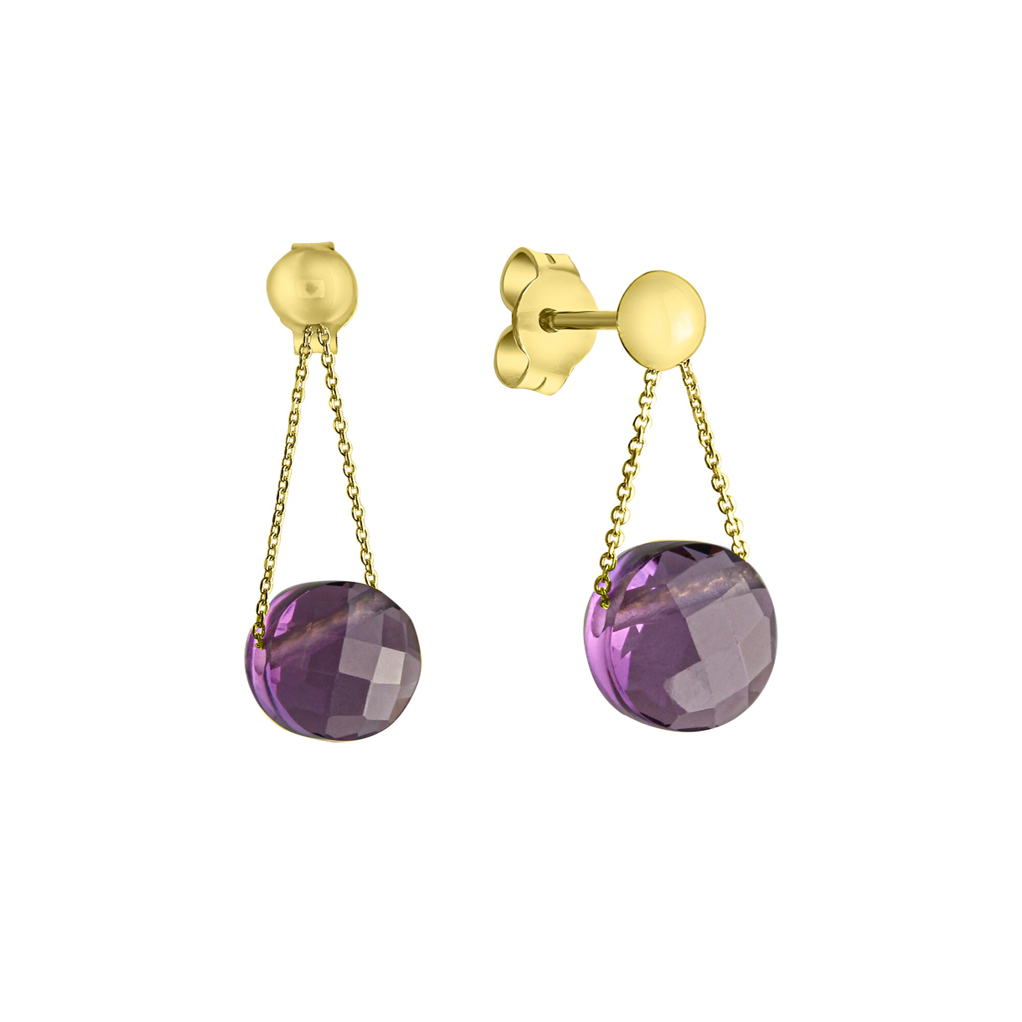 Celesta Gold Ohrring 375/- Gelbgold Amethyst - Bild 1