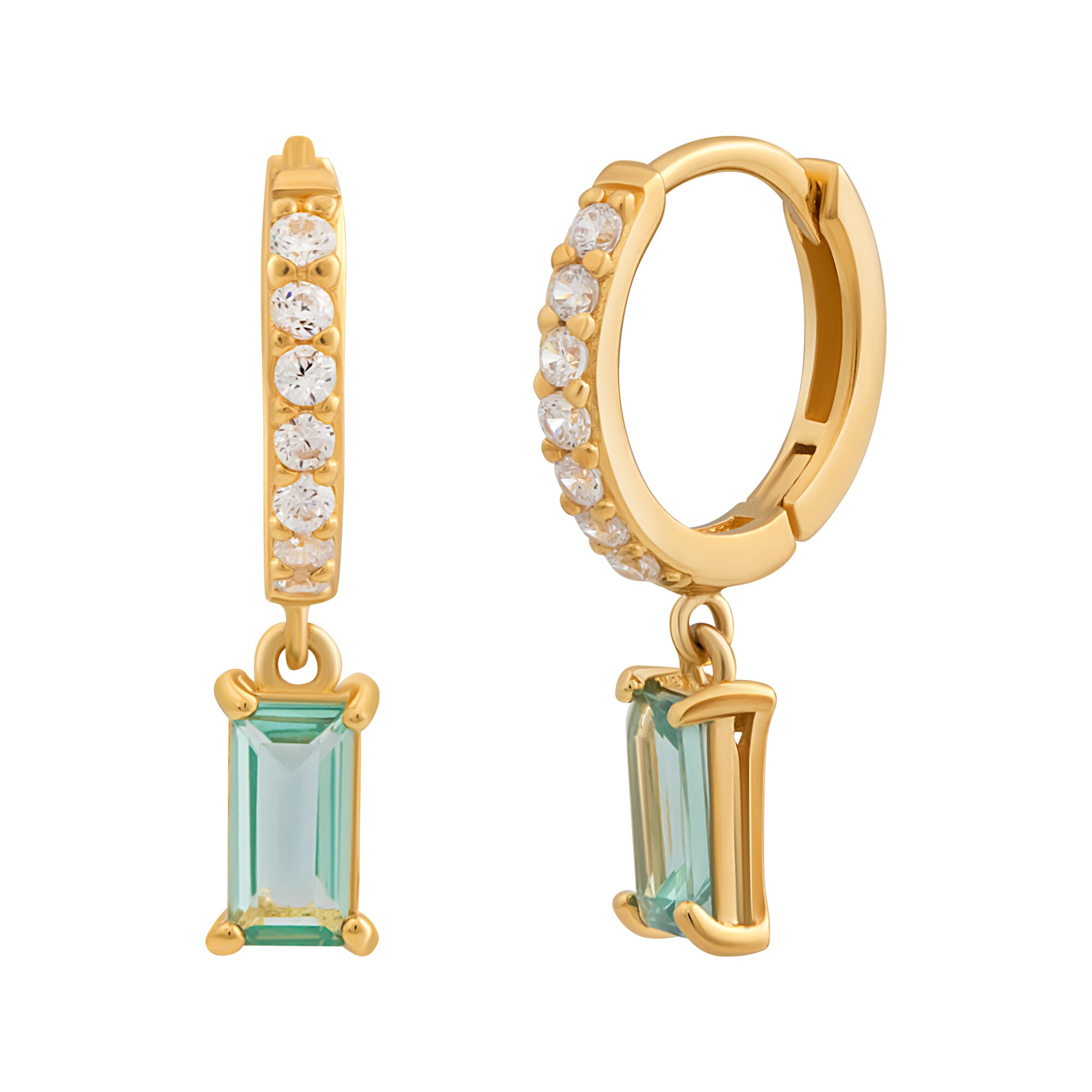 cai Creole 925 Sterling Silber vergoldet mit Zirkonia und Nano Turmalin - Bild 1