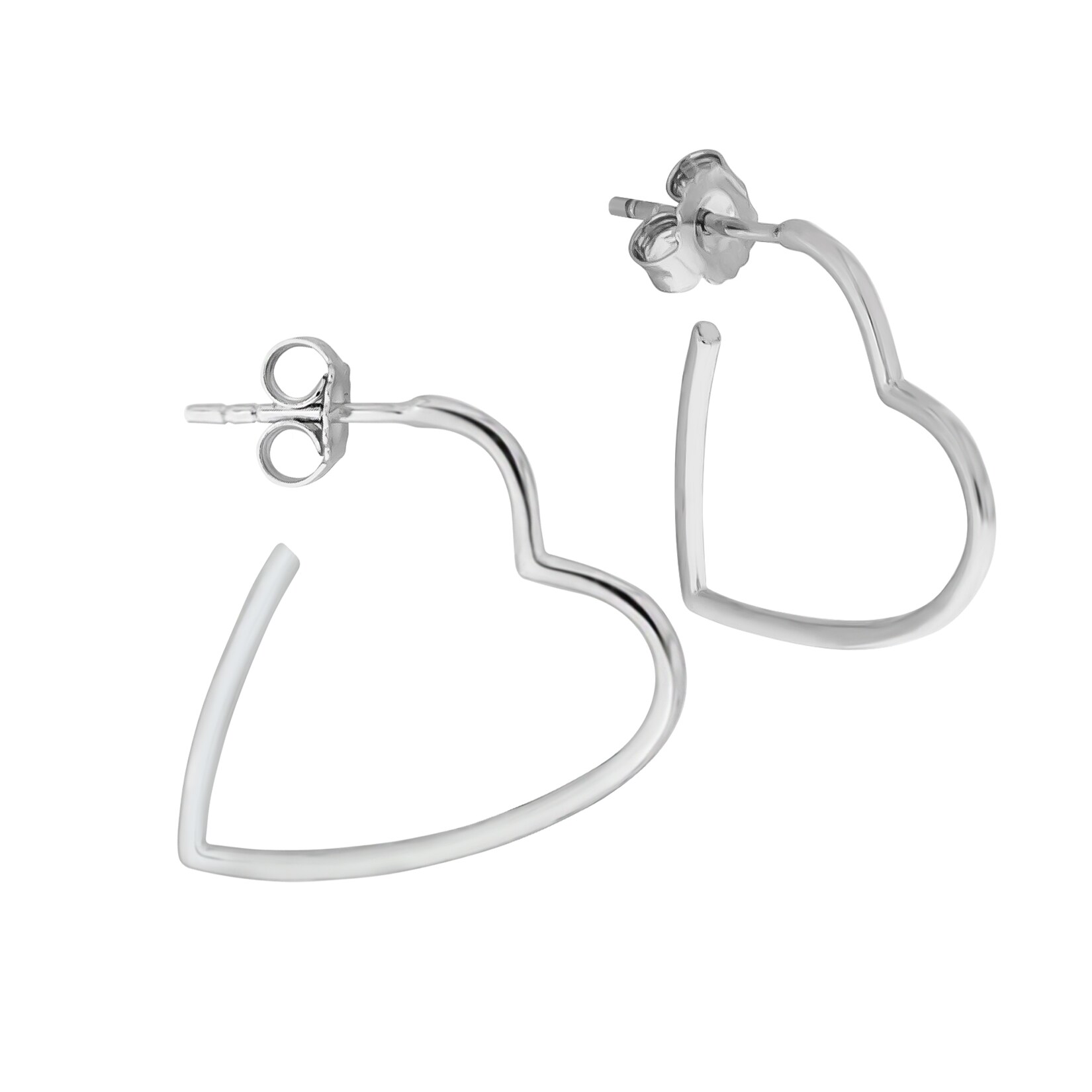 Zeeme Silber Steck Creolen 925/- Sterling Silber rhodiniert