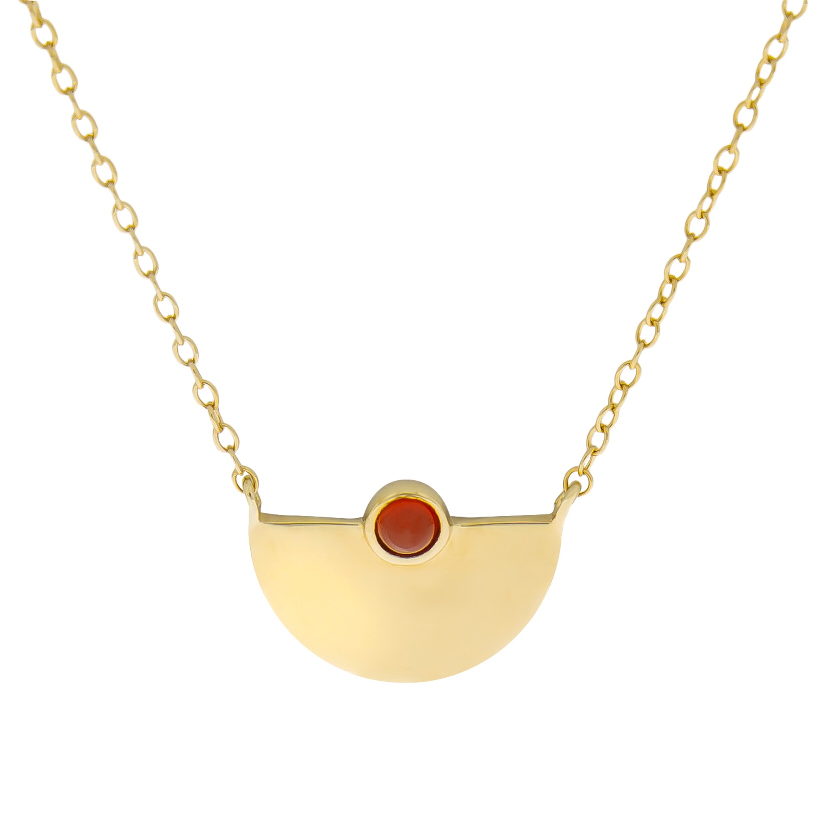 Zeeme Gemstones Anhänger mit Kette 925/- Sterling Silber vergoldet | 04006046345613