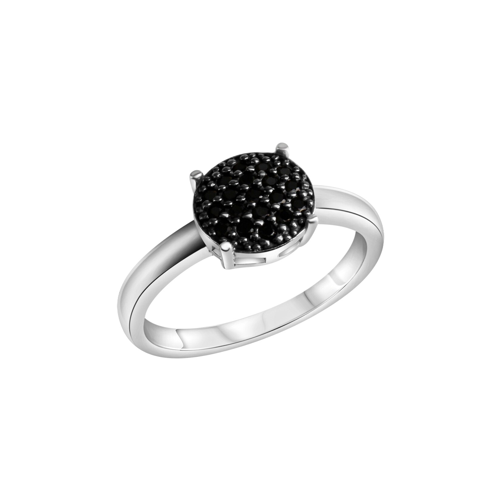 Celesta Silber Ring Silber 925 rhodiniert mit schwarzen Zirkonia-Steinen | 04006046395946