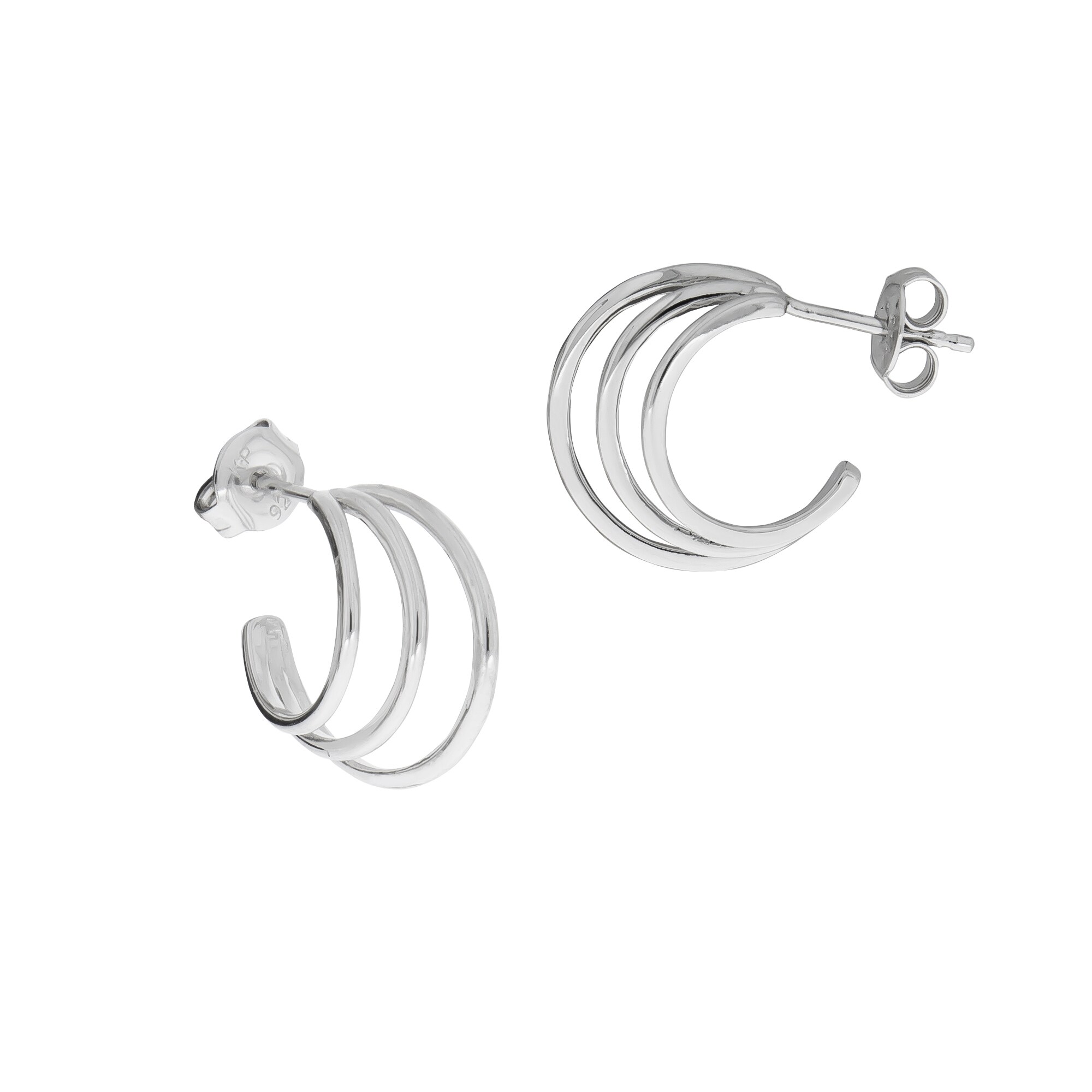 Zeeme Basic Ohrstecker 925 Silber glanz - Bild 1