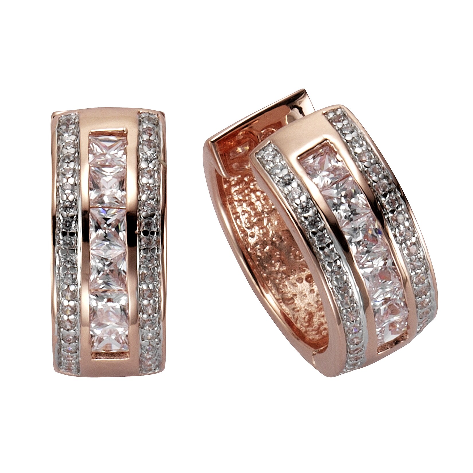Celesta Silber Ohrring 925/- Sterling Silber rosévergoldet Zirkonia | 04006046239837