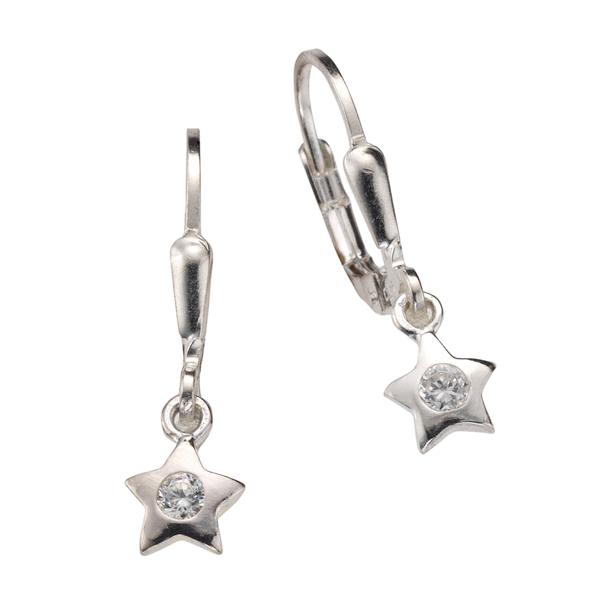 Zeeme for Kids Ohrringe 925 Silber Zirkonia wei&szlig; - Bild 1