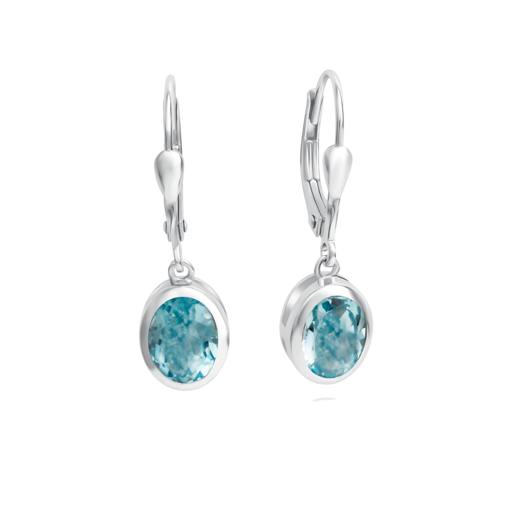 Celesta Silber Ohrhänger 925 Silber mit echten Blautopasen (beh.) | 04006046344210